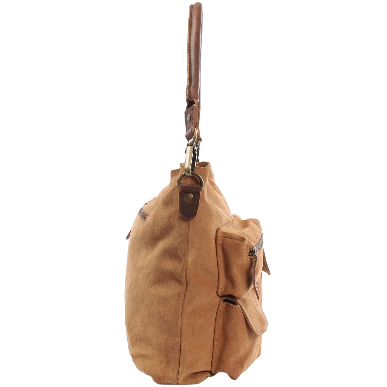 LECONI Schultertasche Handtsche Umhängetasche Ledertasche Veloursleder günstig online kaufen
