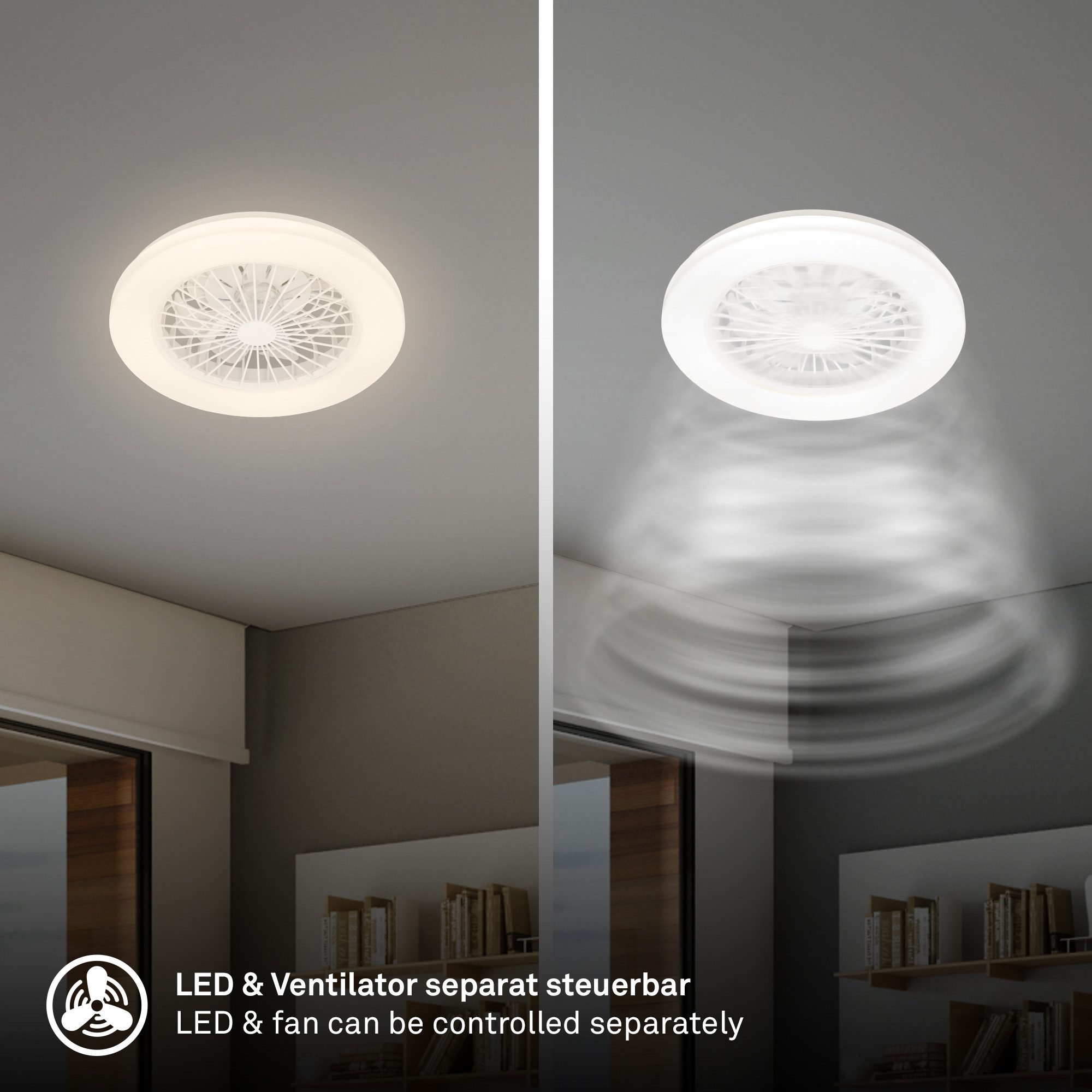 Briloner Leuchten LED Deckenleuchte Deckenventilator mit günstig online kaufen