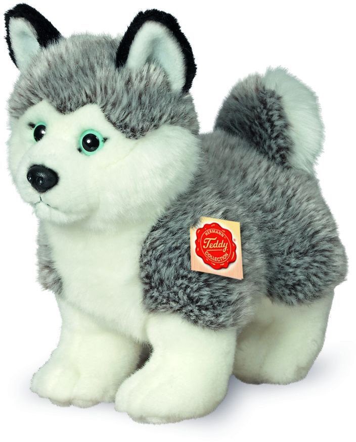 Teddy Hermann® Kuscheltier Husky stehend, 23 cm, zum Teil aus recyceltem Material