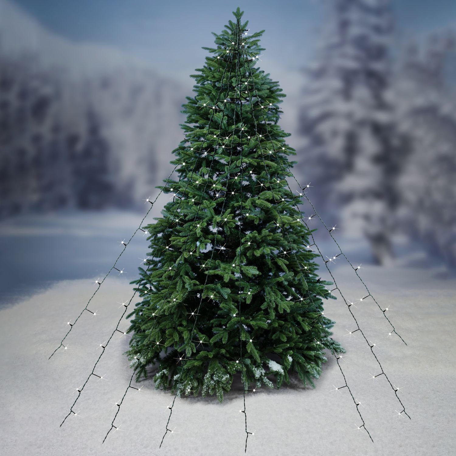 BURI Lichterkette Tannenbaum Leuchtnetz Lichternetz 200 günstig online kaufen