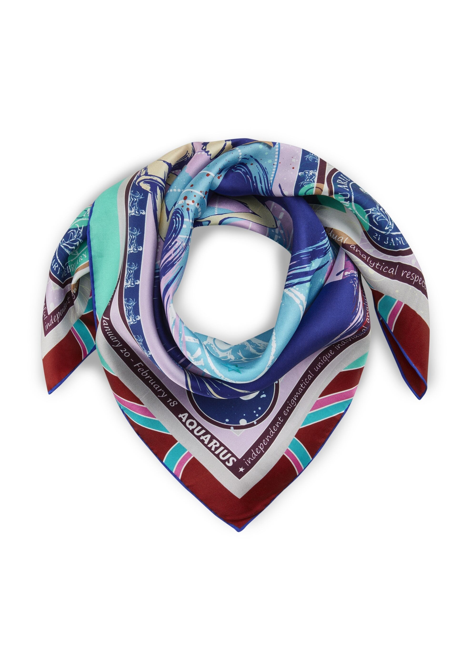 Codello Seidentuch Sternzeichen Wassermann, in hellblau