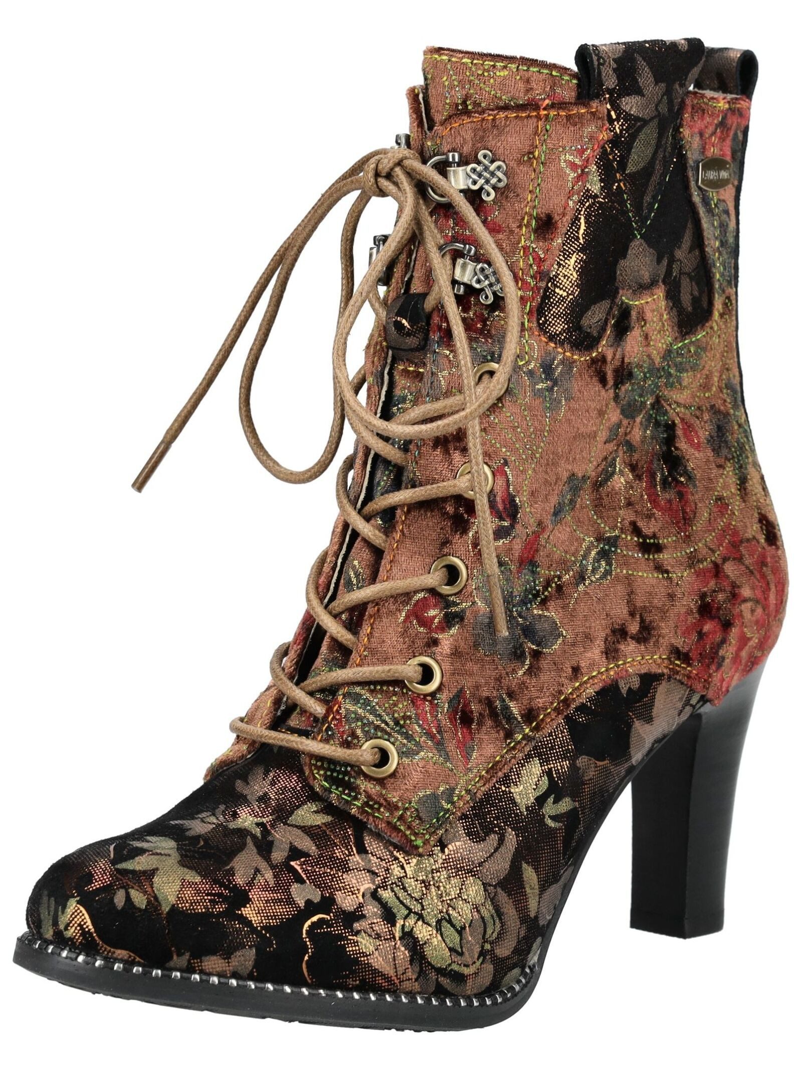 LAURA VITA Stiefelette Veloursleder/Textil High-Heel-Stiefelette günstig online kaufen