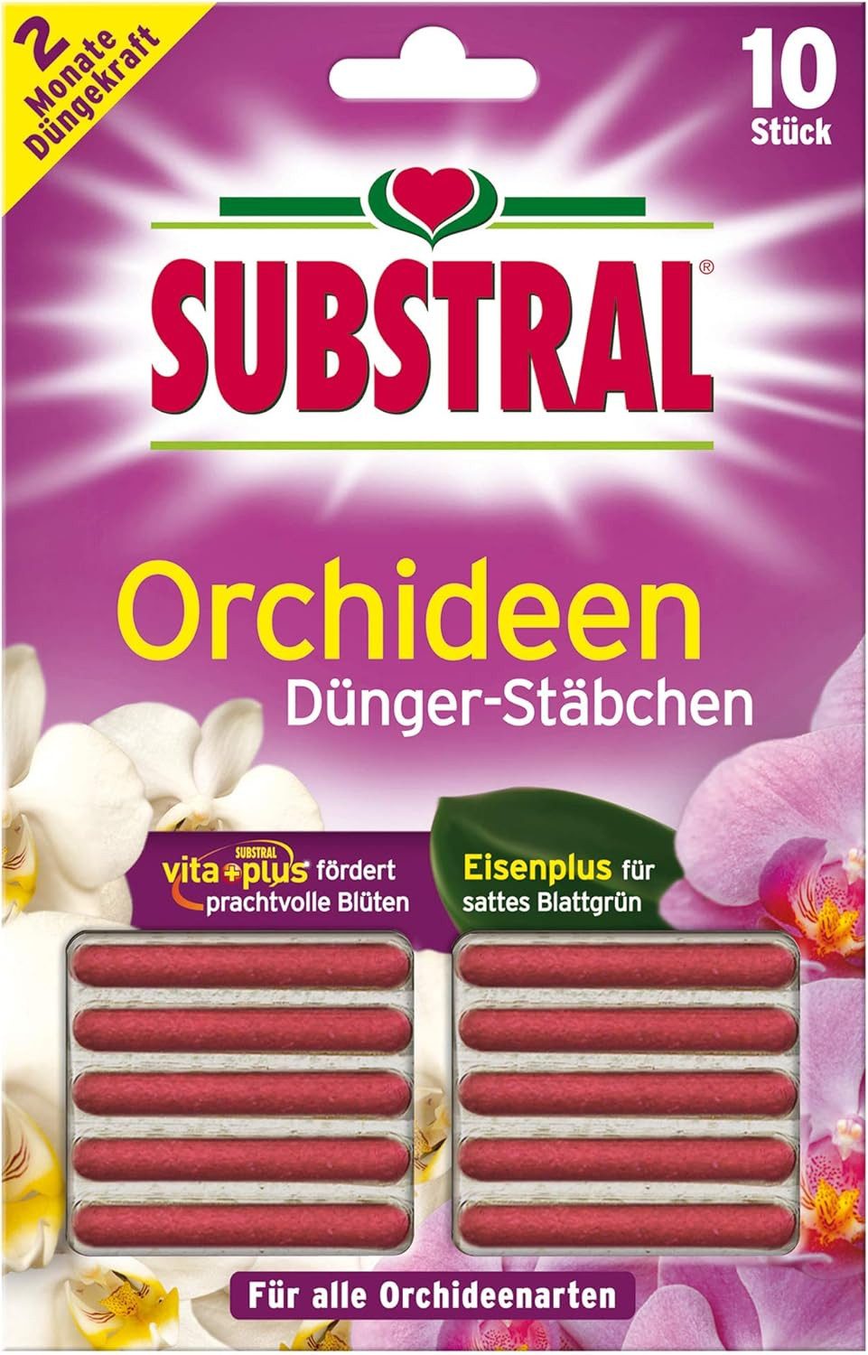 Pflanzenstärkungsmittel Substral Dünger-Stäbchen für Orchideen, 10 Stück