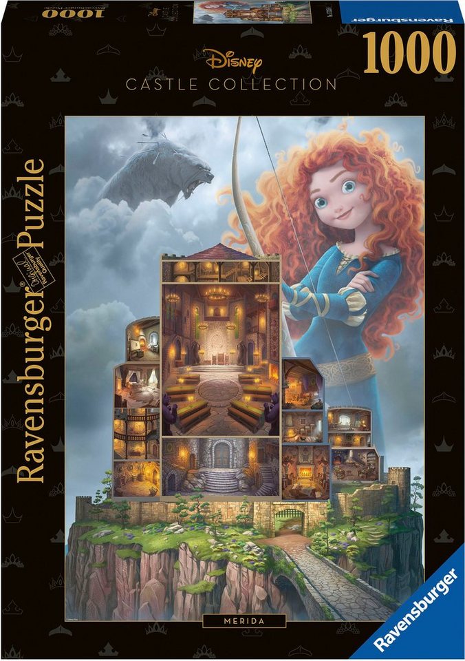 Ravensburger Puzzle Disney Castle Collection, Merida, 1000 Puzzleteile,  Made in Germany, Softclick Technologie ermöglicht einfaches Puzzeln