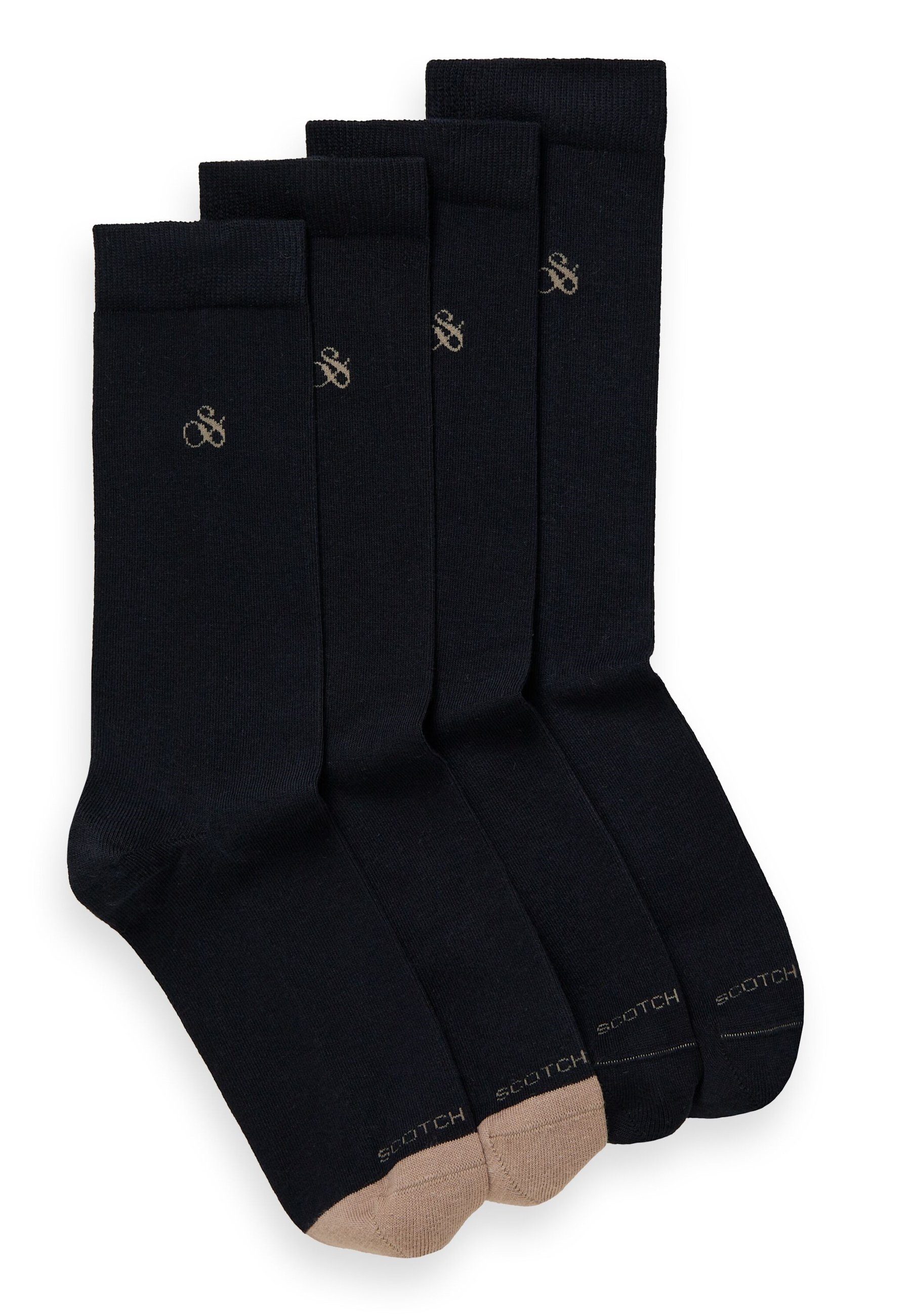 Scotch & Soda Socken Socken Dip Toe Classic Doppelpack Socks (2-Paar) schwarz