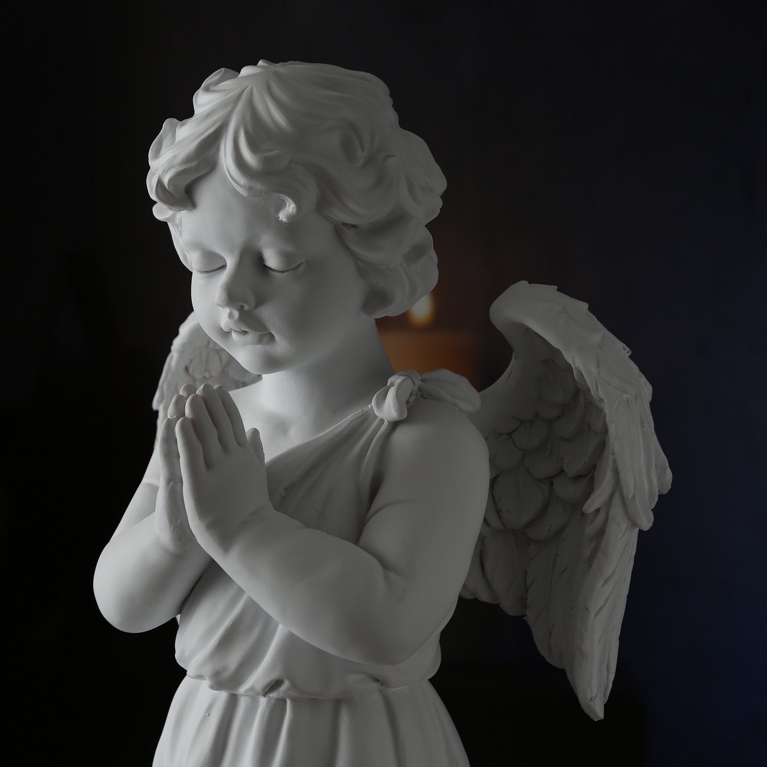 Engelfigur Engel 50cm Grabengel Gartenfigur H: betend Grabschmuck MARELIDA