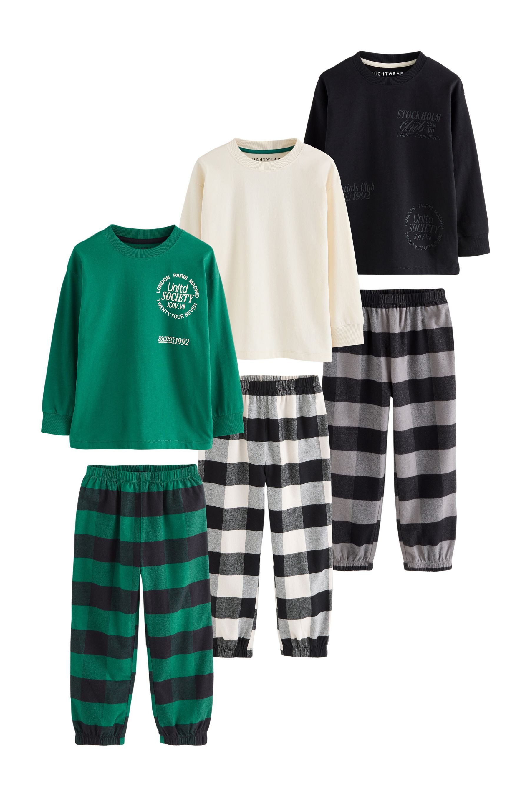 Next Pyjama Karierte Pyjamas aus Webstoff günstig online kaufen