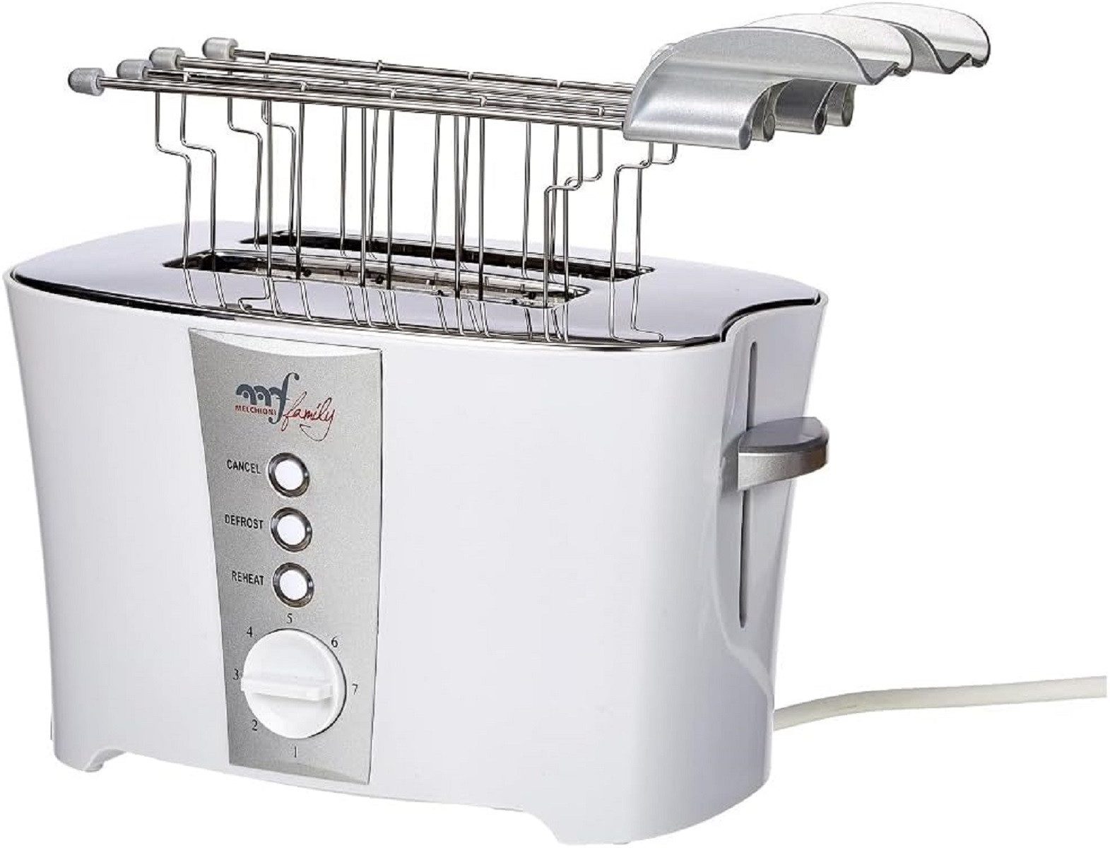Melchioni Toaster TOSTO Toaster mit 7 Toaststufen, 600W Auftaufunktion