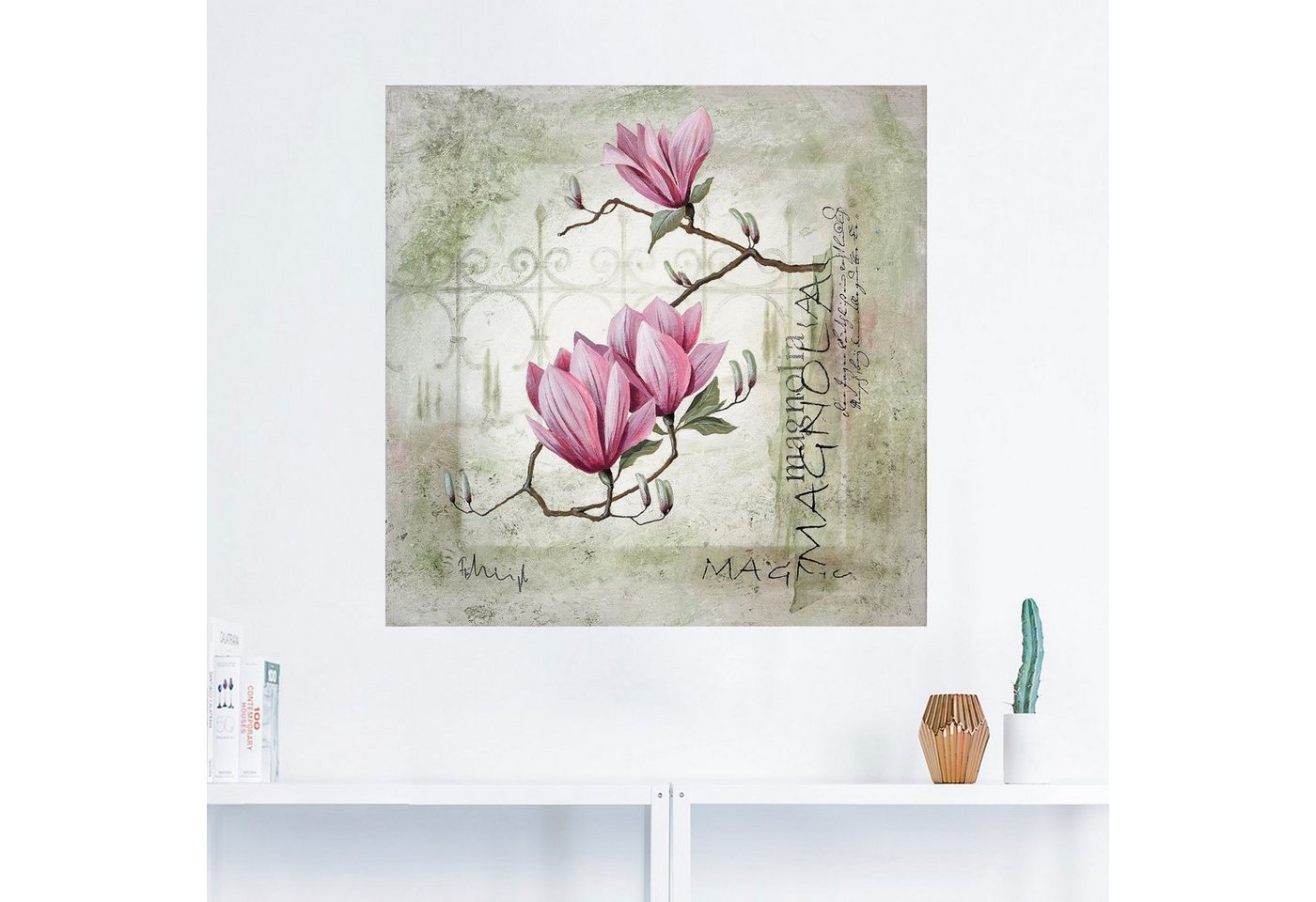 Artland Wandbild »Pinke Magnolie«, Blumen (1 Stück), in vielen Größen & Produktarten -Leinwandbild, Poster, Wandaufkleber / Wandtattoo auch für Badezimmer geeignet-kaufen