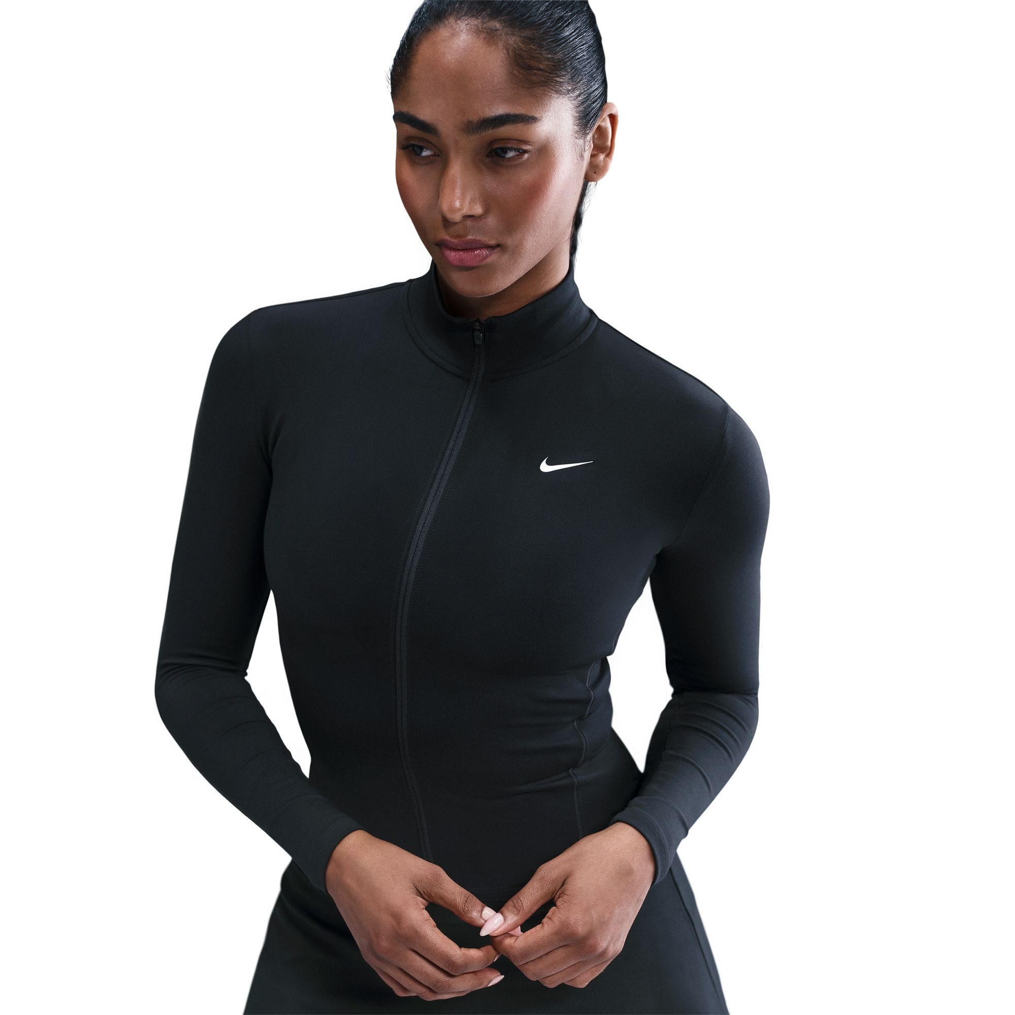 Nike Outdoorjacke W NK ONE DF FZ FITTED JKT sportlicher Stil, wasserabweisend, windabweisend, atmungsaktiv