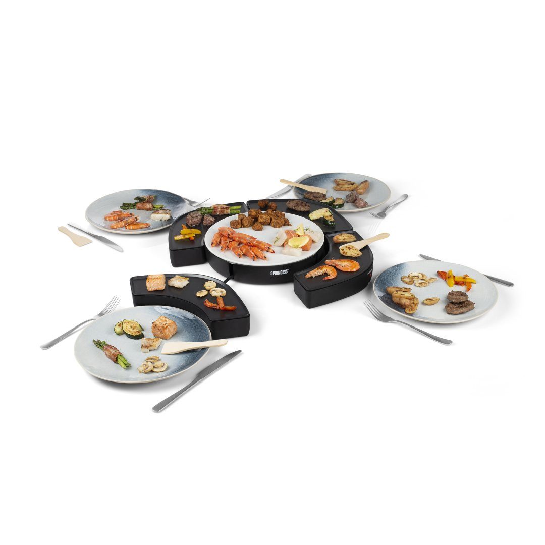 PRINCESS Tischgrill Princess 103070 Dinner4all Circle - Vier einzelne Kochstationen - 4 x, 1000 W, Vier einzelne Kochstationen - Für 4 Personen