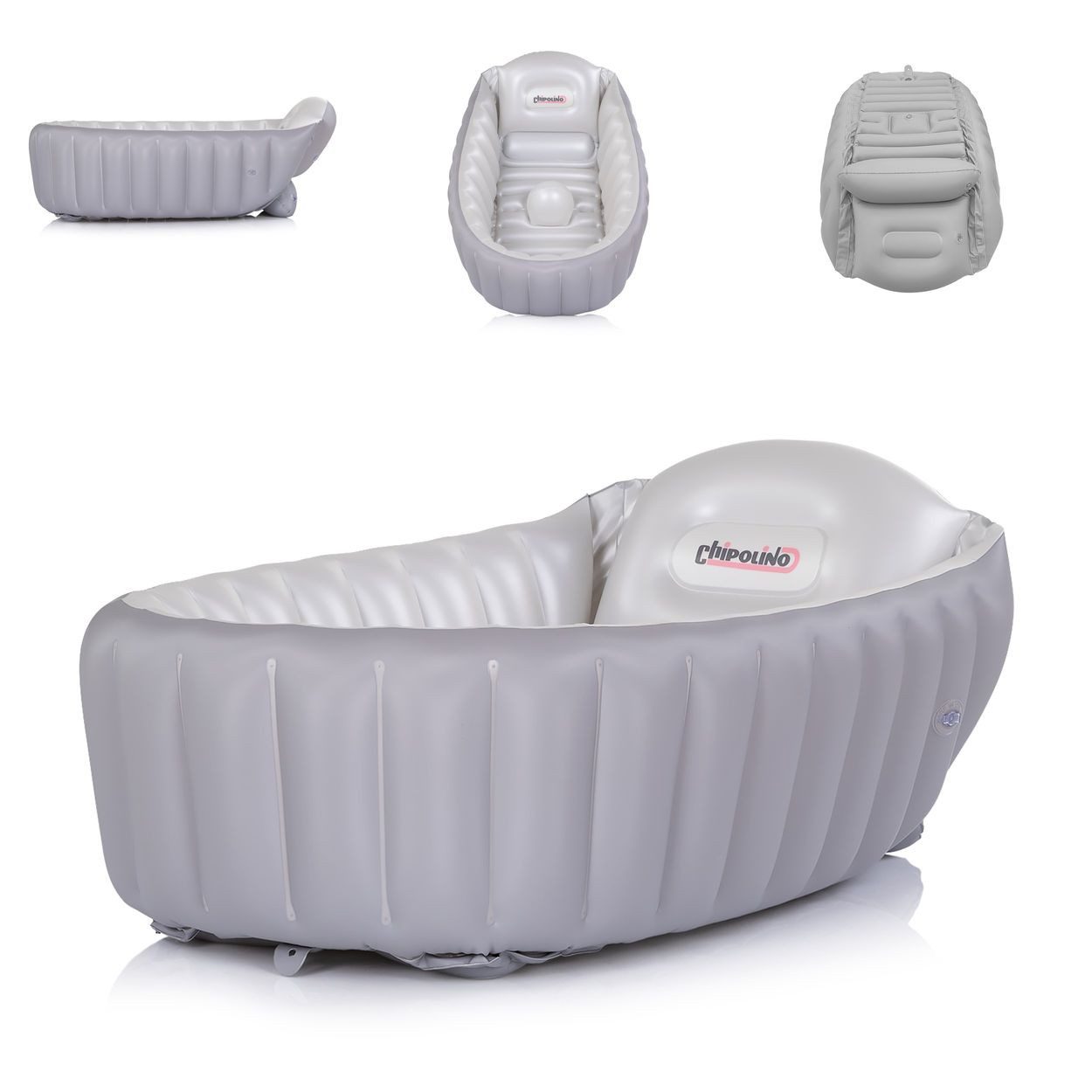 Chipolino Babybadewanne Baby Cloud, aufblasbar, integrierter Sitz, inklusive Pumpe, platzsparend