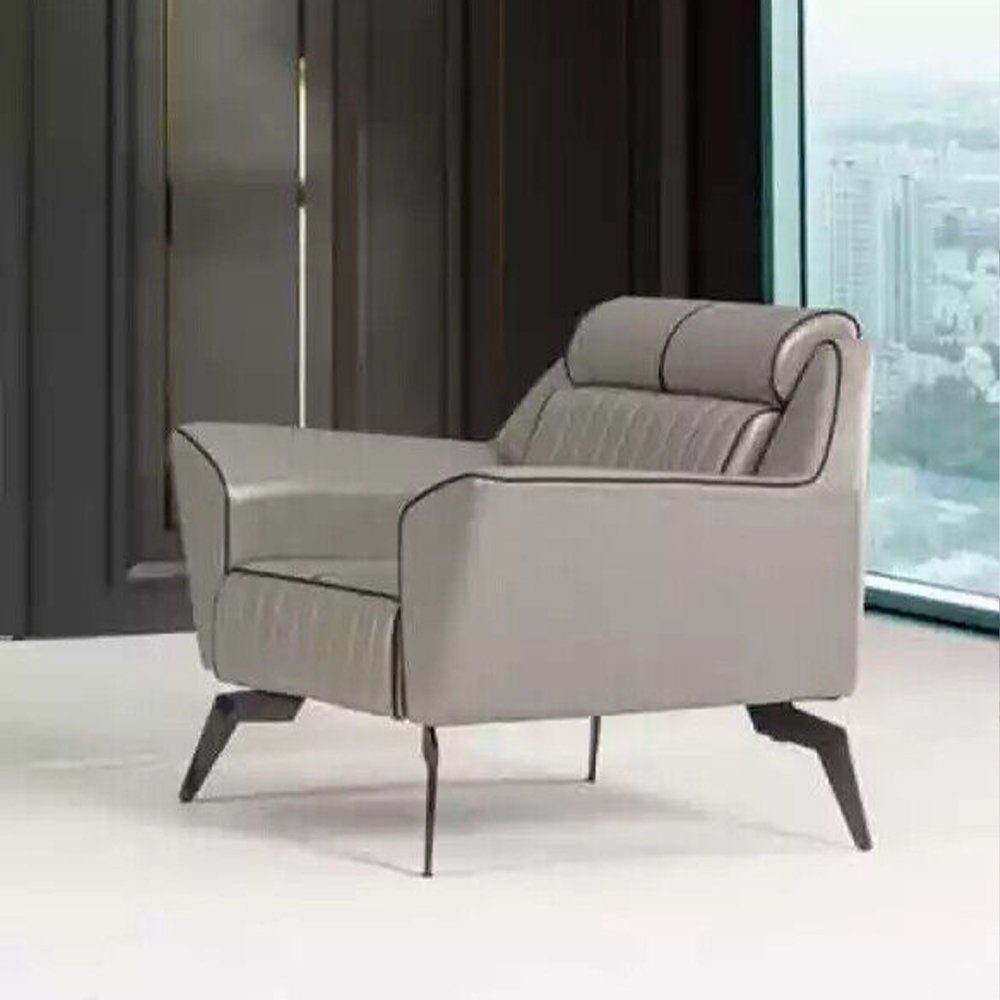 JVmoebel Sessel Luxus Sessel Arbeitzimmer Grau Sitz Einrichtung Neu Polstersessel (Sessel), Made In Europe