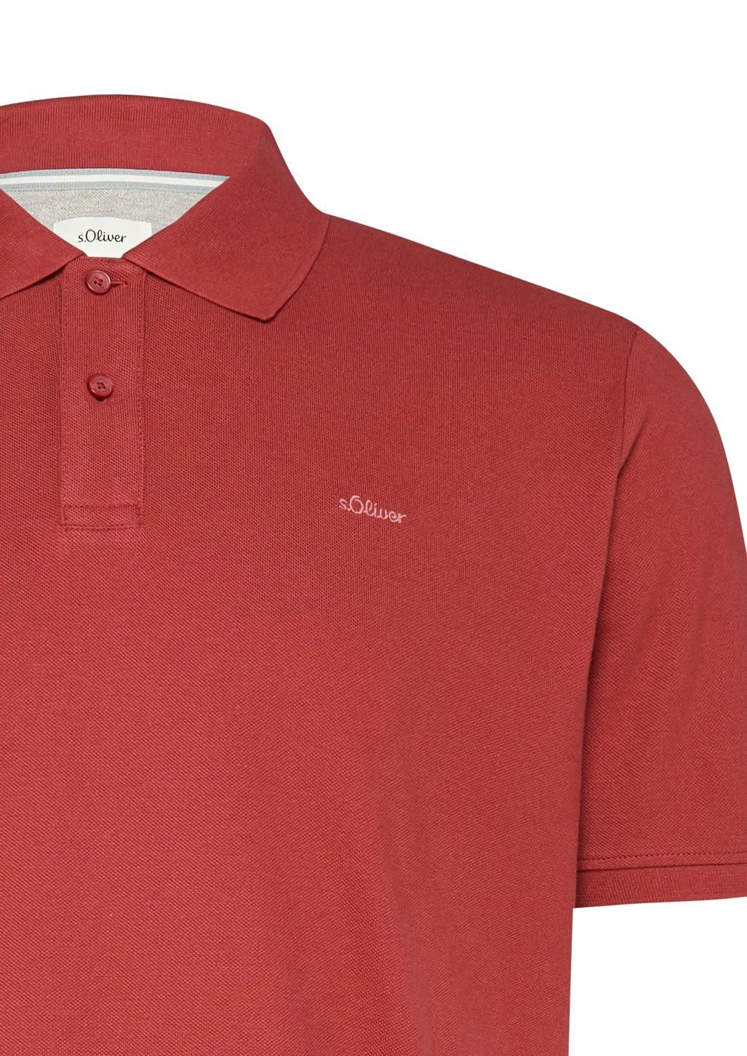 s.Oliver Poloshirt aus Baumwolle Farbe rot Größe: 5XL günstig online kaufen