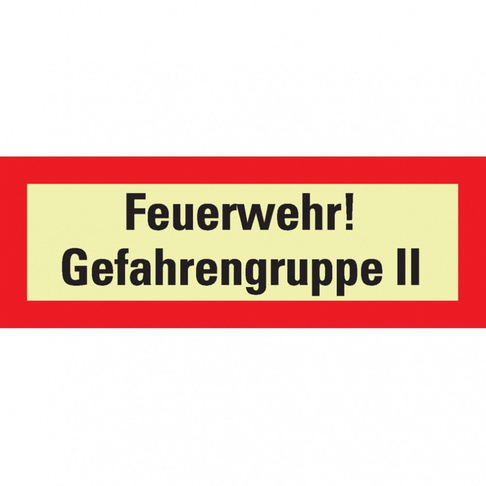 Thumbnail - König Werbeanlagen Hinweisschild PERMALIGHT lnl Feuerwehrschild Feuerwehr! Gefahrengruppe II, Folie, 2