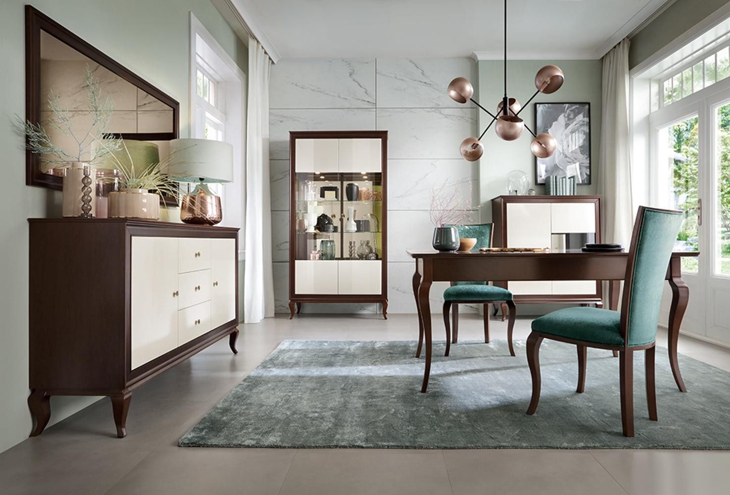 Xlmoebel Esszimmer-Set Antiker Esstisch im Vintage-Stil aus hochwertigem Holz, (Set 4062292182280), Hergestellt in Europa