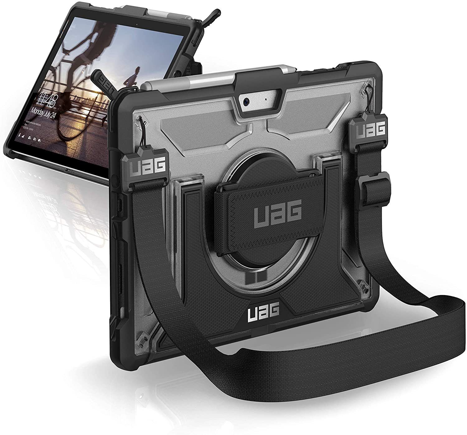 UAG Tablet-Hülle Plasma, Schultergurt & Handschlaufe, Sturzfest, Halterung für Surface Pen