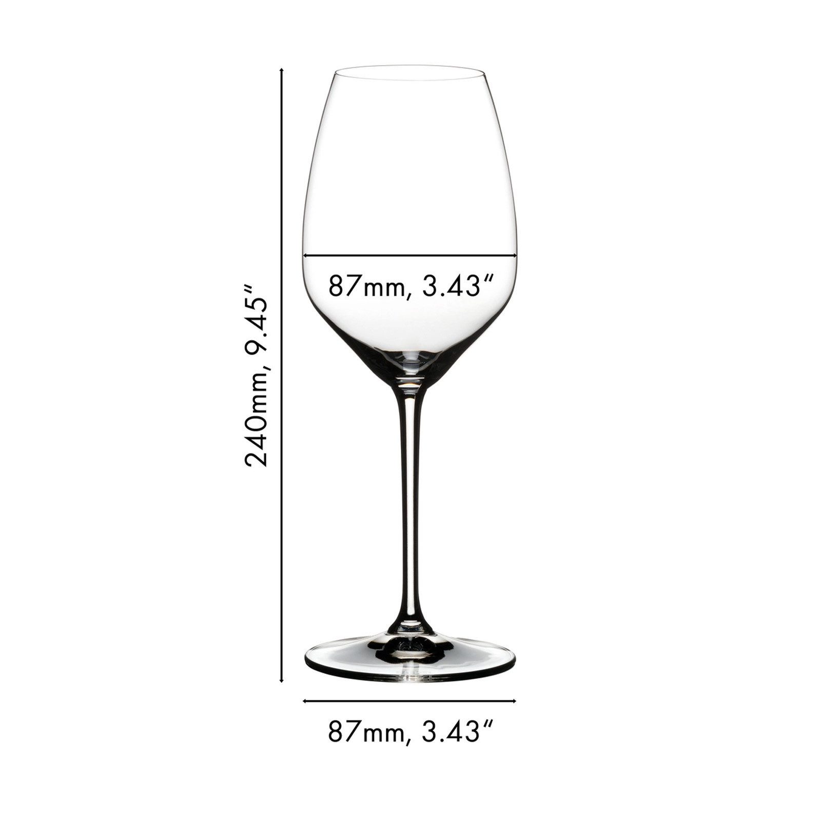RIEDEL THE WINE GLASS COMPANY Weißweinglas Extreme Riesling / Sauvignon Blanc Gläser 490 ml, 2-tlg., Glas