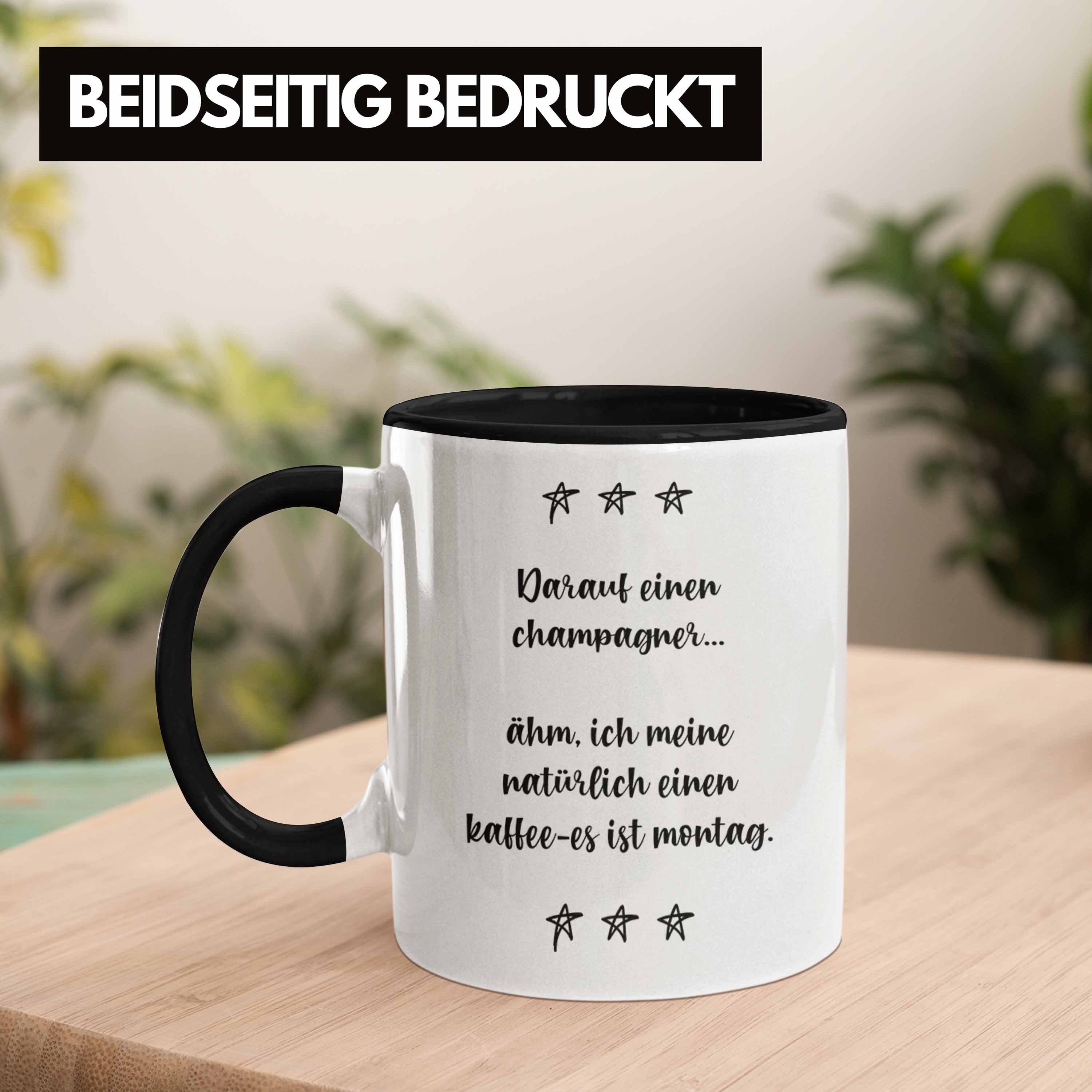 Arbeit Tassen Trendation Spruch Schwarz Frauen Büro Tasse mit - Tassen Becher Kaffee Lustige für Trendation