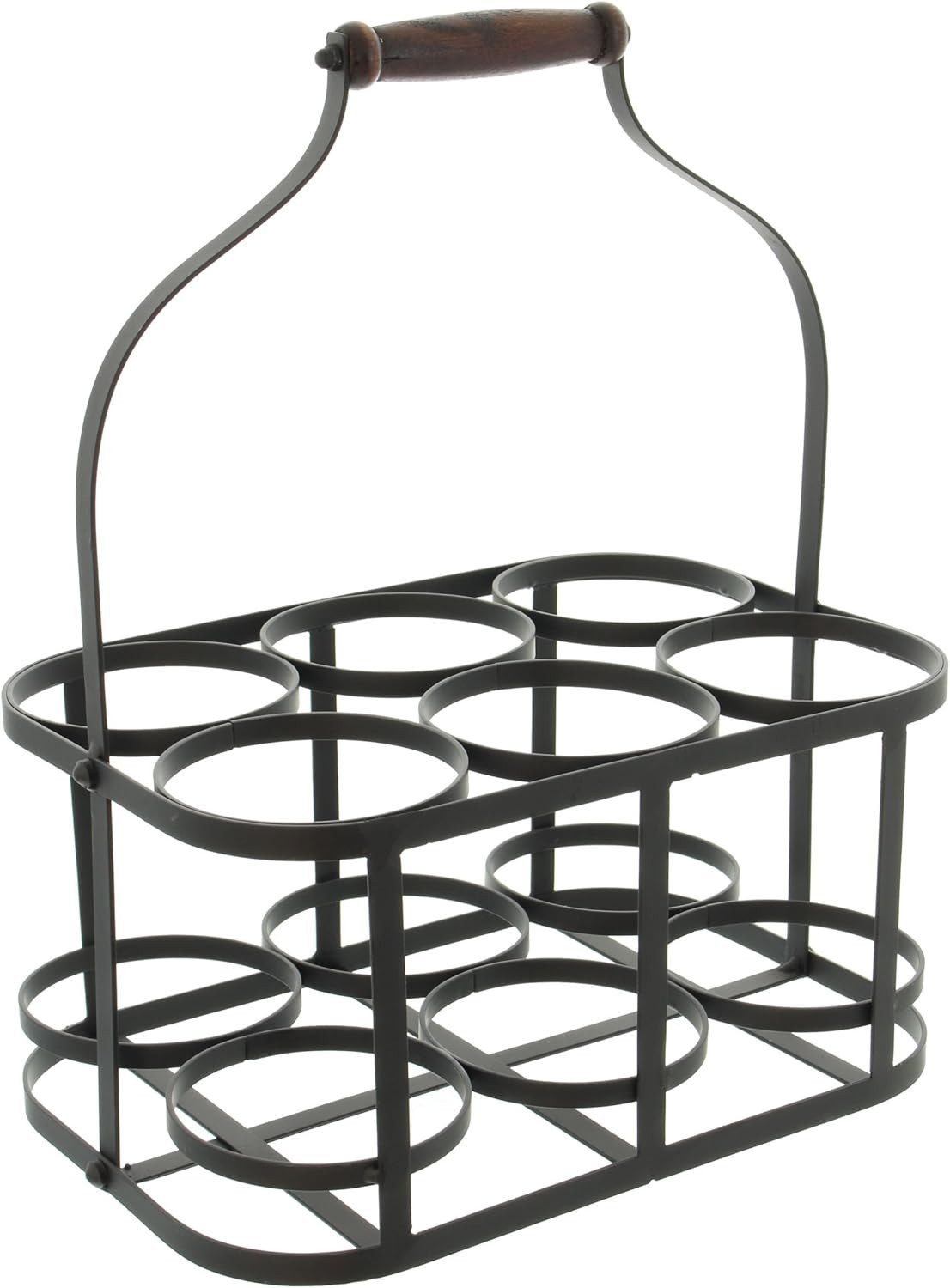 Frank Flechtwaren Flaschenkorb Frank Flechtwaren Flaschenkorb Metall für 6 Flaschen schwarz