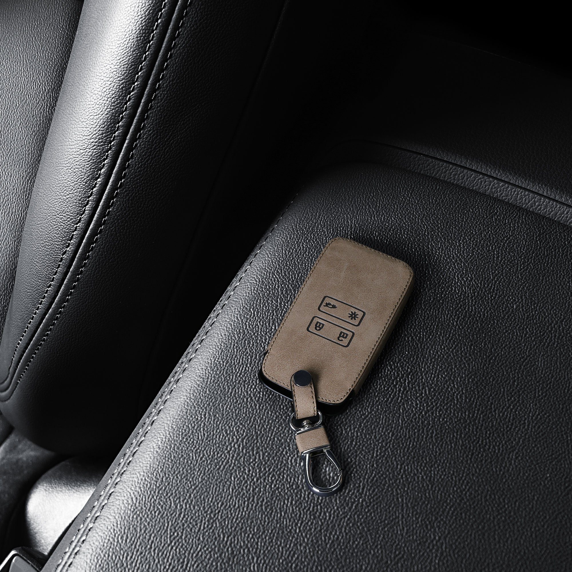 Autoschlüssel kwmobile Kunstleder Schlüsseltasche Cover Renault, Case für Schlüsselhülle Hülle Schutzhülle Schlüssel -