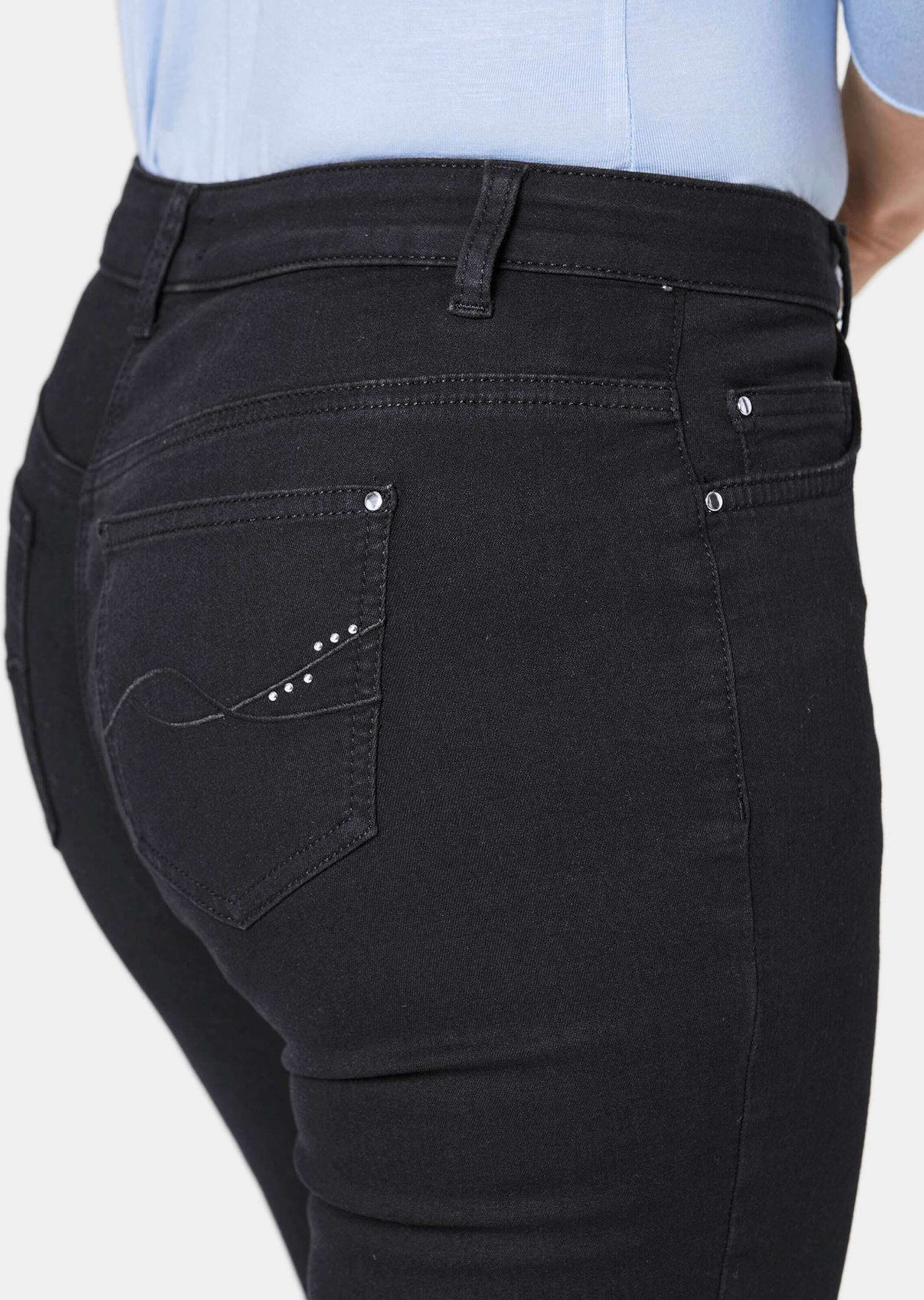 GOLDNER Bequeme Jeans Kurzgröße: Lange Freizeithose BELLA mit Formbund Slim Fit Stretch-Jeans mit hohem Komfort, Formbund – Bild 5 von 5