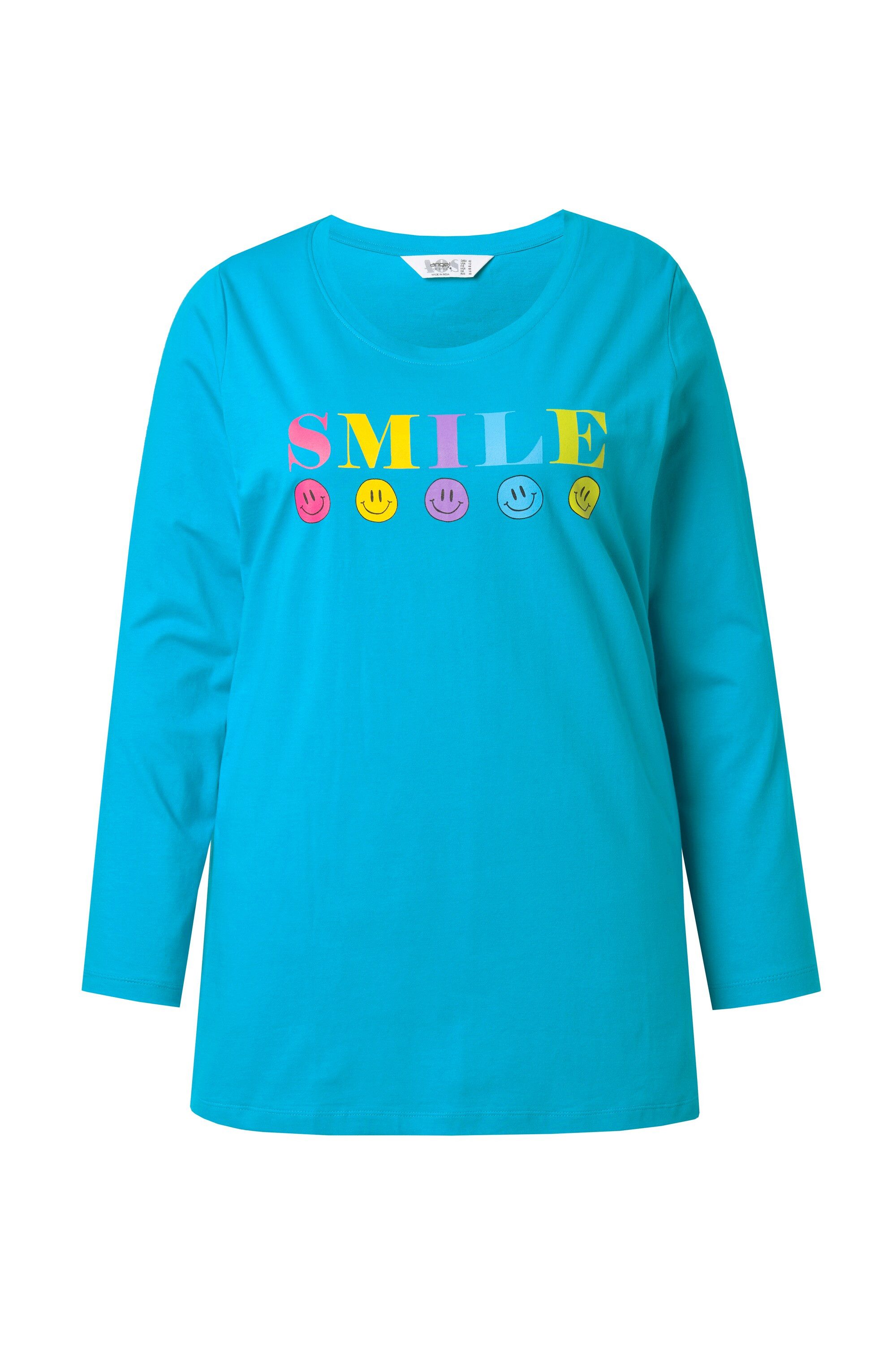 Longsleeve T-Shirt bequeme Passform SMILE Motiv