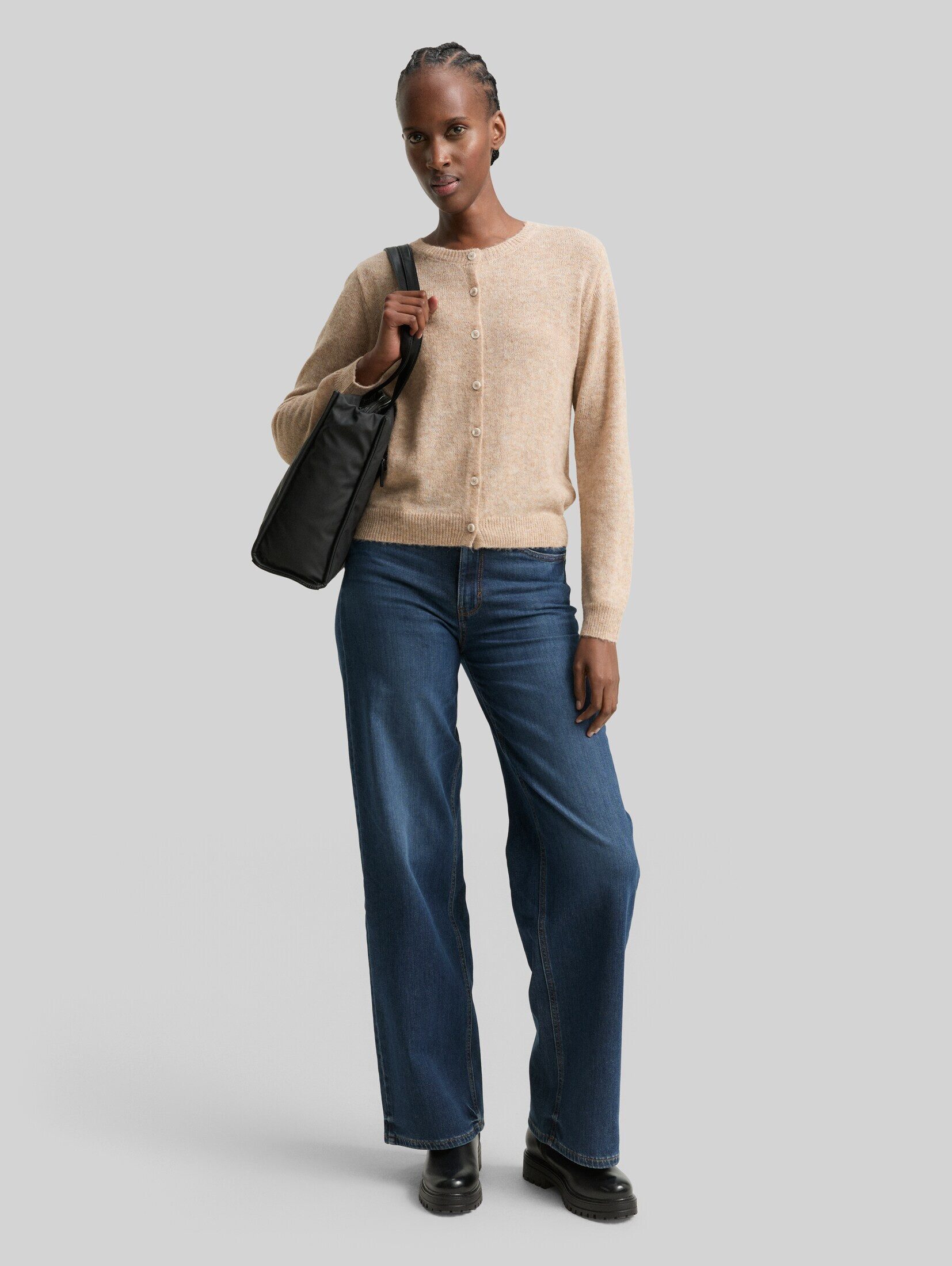 TOM TAILOR Denim Cardigan Pullover & Strickjacken Cardigan mit Rundhalsausschnitt