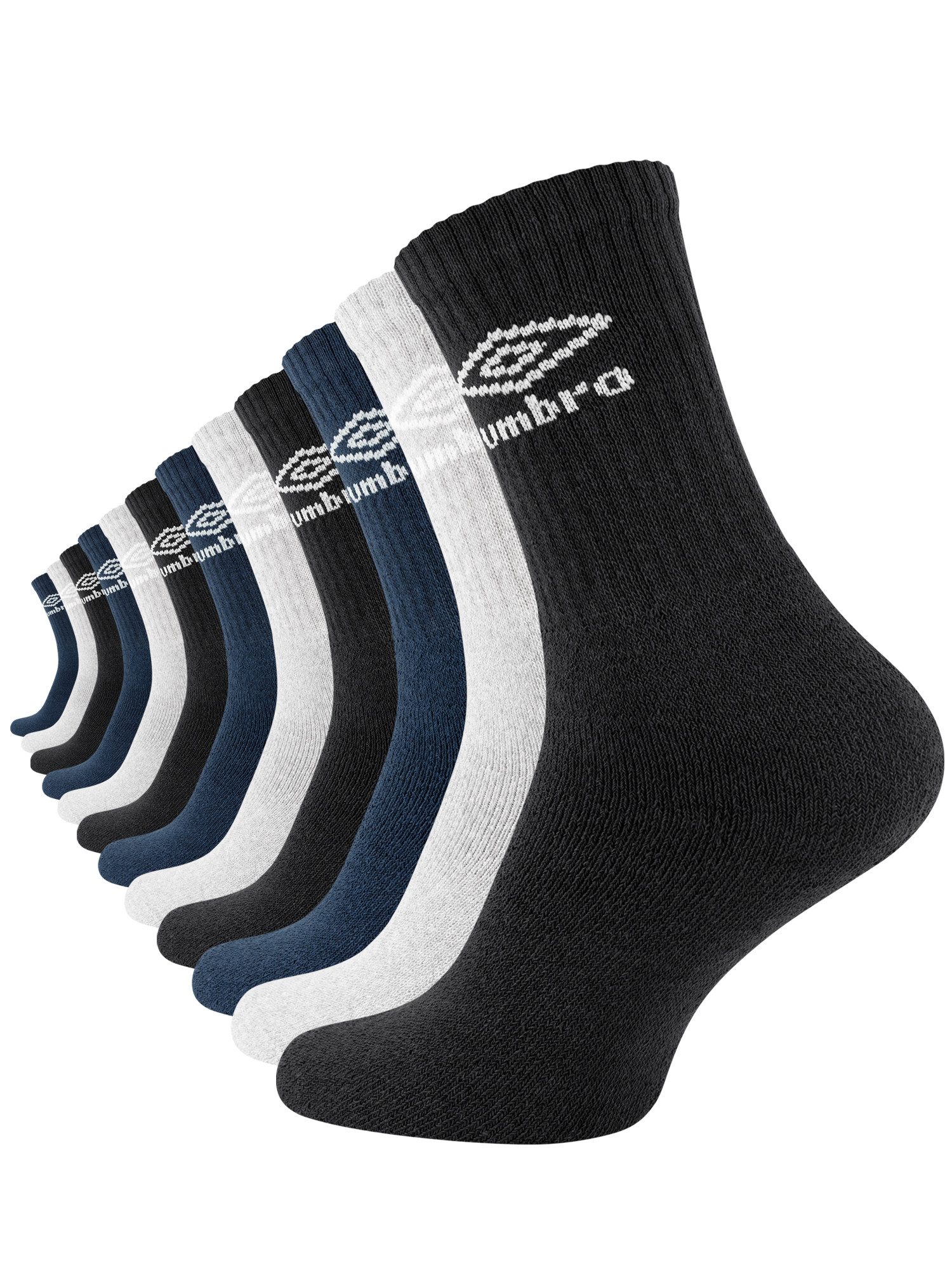 Umbro Socken Umbro Socken (12-Paar) mit stoßdämpfendem Vollfrottee-Fußbett