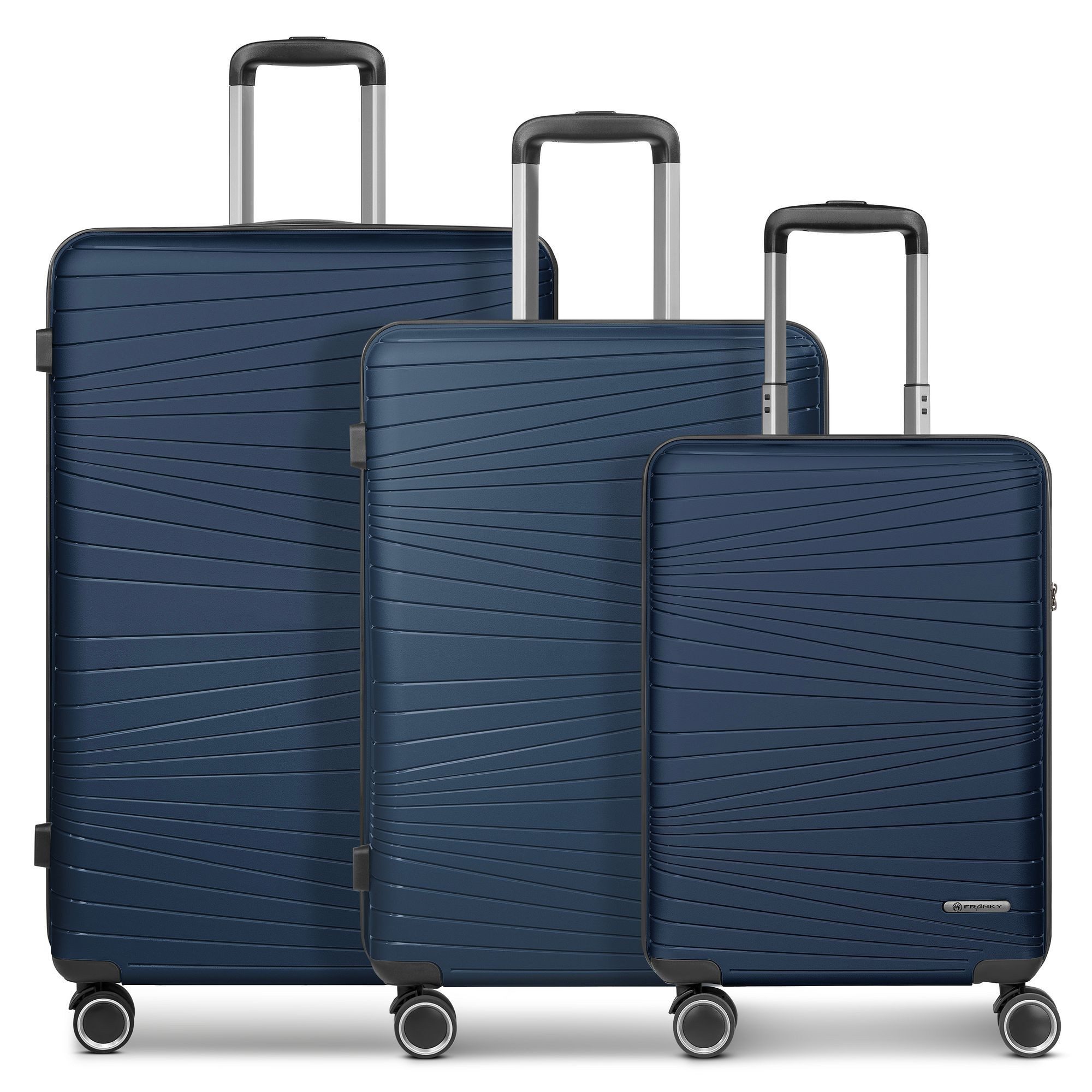 Franky Trolleyset Dallas 3.0, 4 Rollen, (3-teilig, 3 tlg), Polypropylen