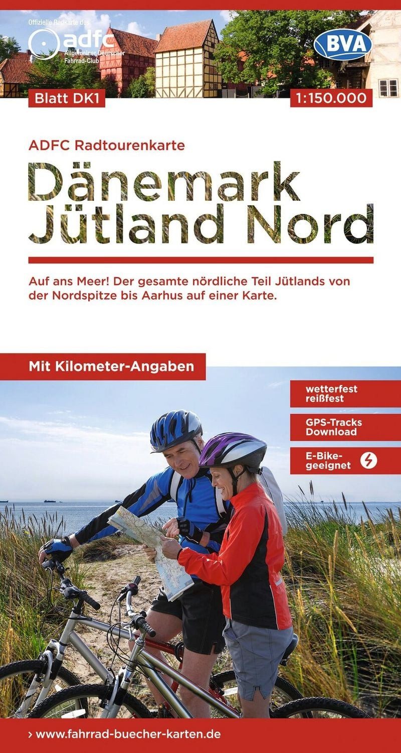 BVA ADFC Radtourenkarte Dänemark/Jütland Nord 1:150.000 Auf ans Meer! / diverse, Auf ans Meer! Der gesamte nördliche Teil Jütlands von der Nordspitze bis Aarhus auf einer Karte.