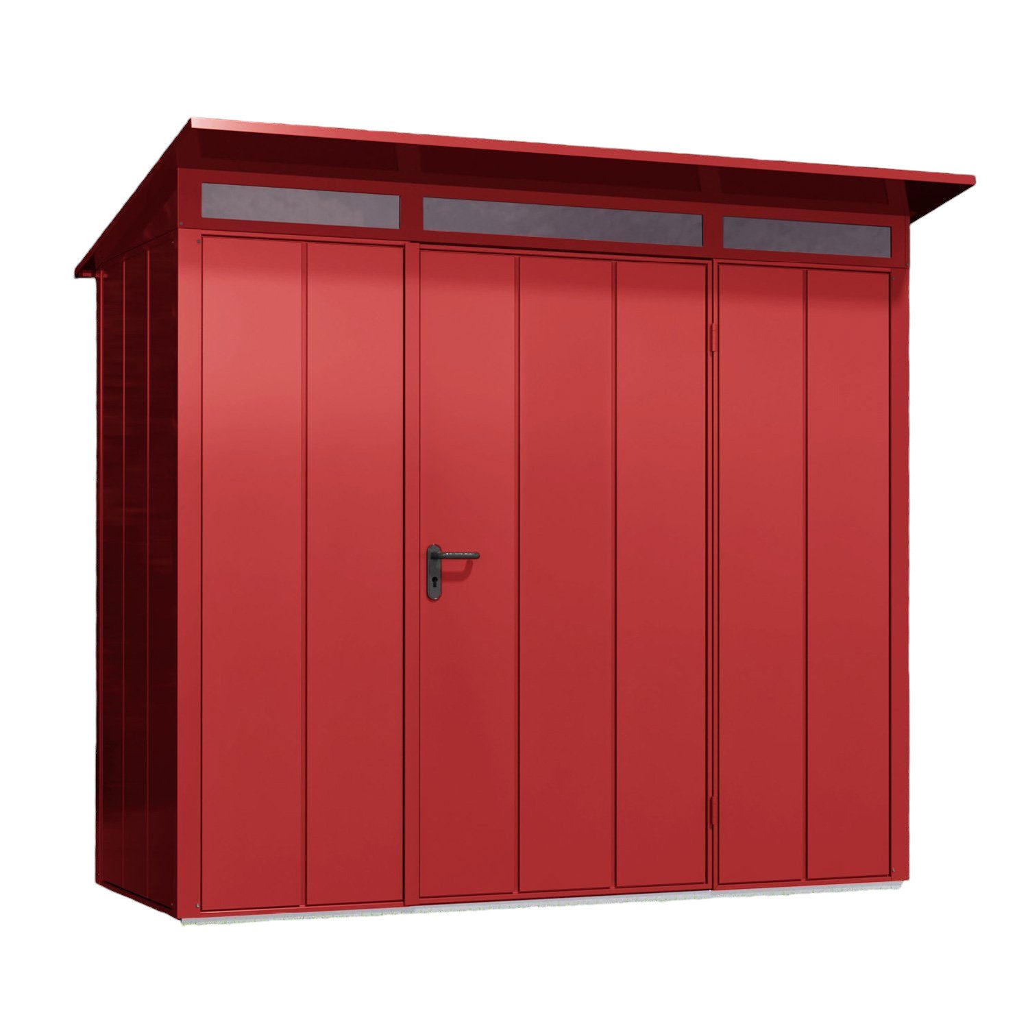 Hörmann Ecostar Gerätehaus Elegant mit Pultdach (248 x 153 cm), Metall