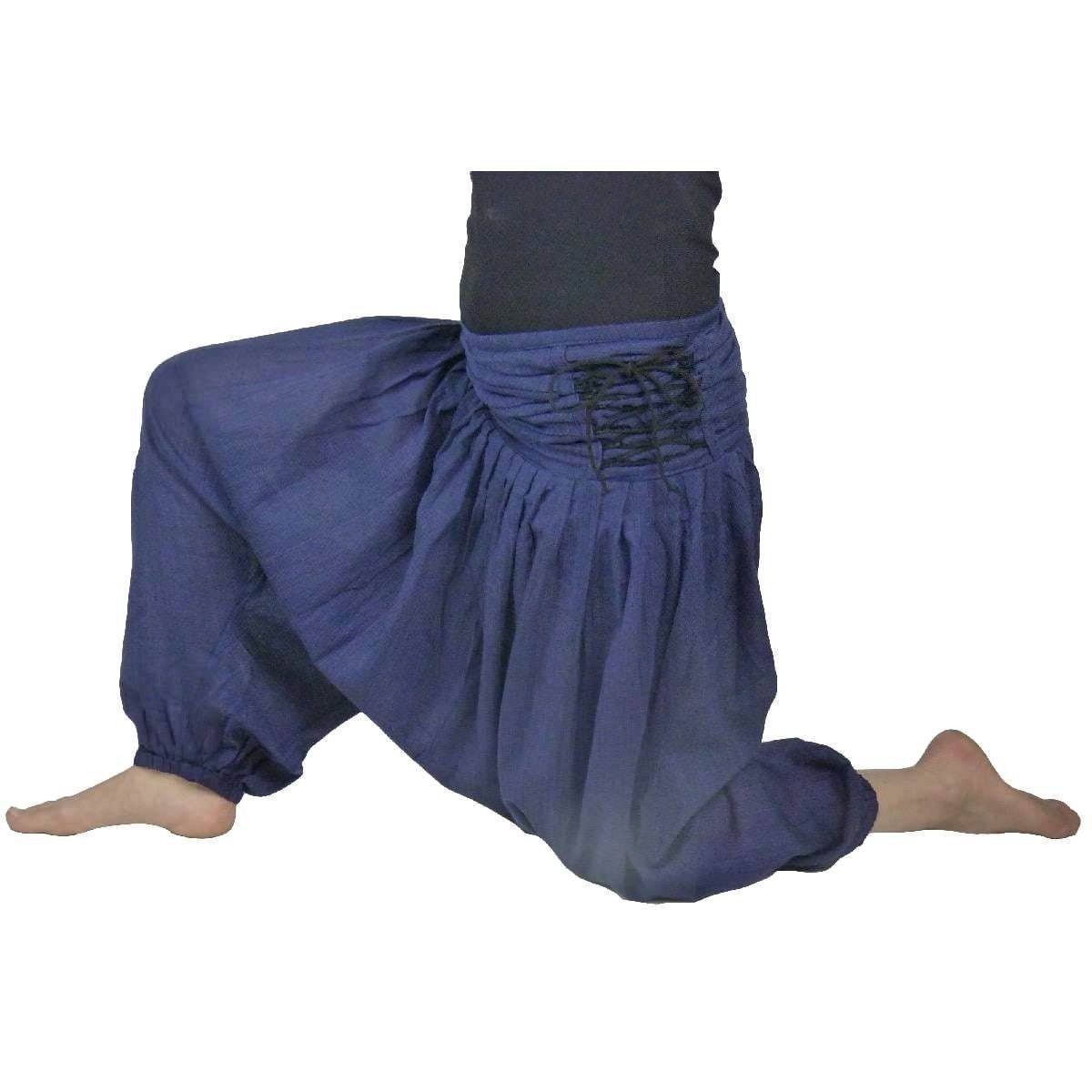 Pluderhose Aladin-Stil Haremshose Sport (1-tlg) - SIMANDRA für Blau im Jaya & Damen Freizeit