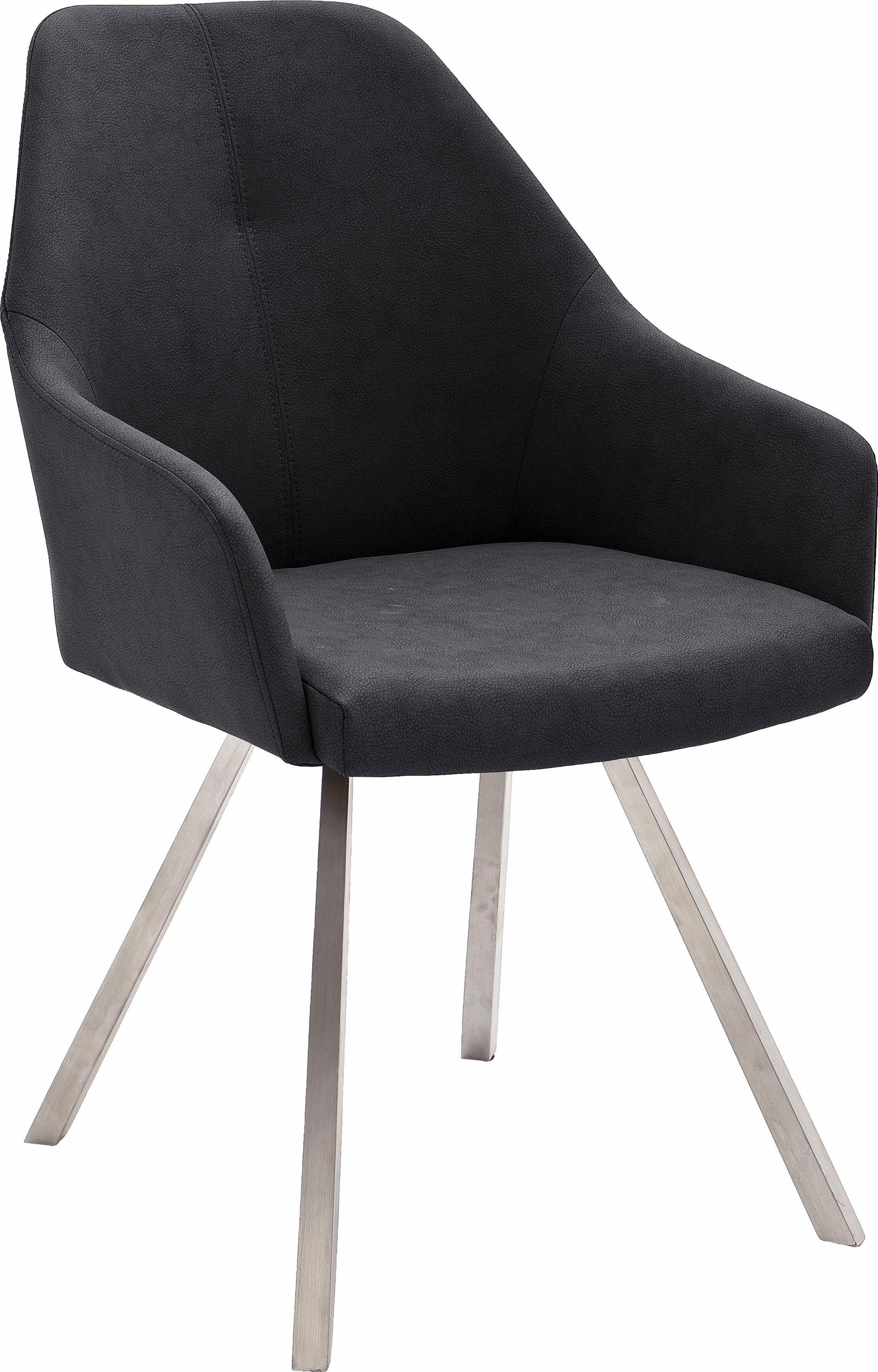 MCA furniture 4-Fußstuhl Madita A-eckig (Set, 2 St), Stuhl belastbar bis 140 Kg Anthrazit | Anthrazit | 4-Fuß-Stühle