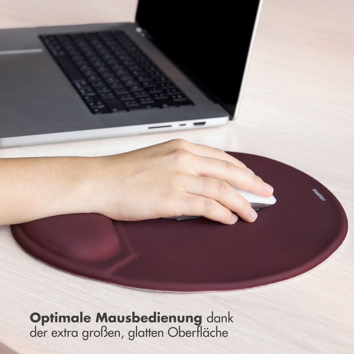 imoshion Mauspad imoshion Ergonomisches Mauspad - Mauspad mit Handgelenkstütze - 30 x 2 (1-St)