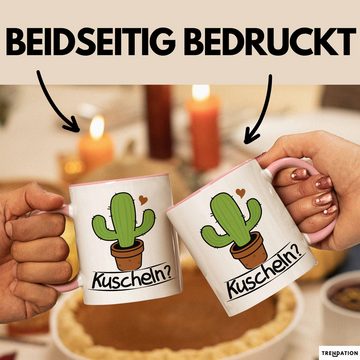 Trendation Tasse Kaktus Tasse Geschenk Kuscheln Sarkasmus Humor Geschenkidee Kaffee-Bec