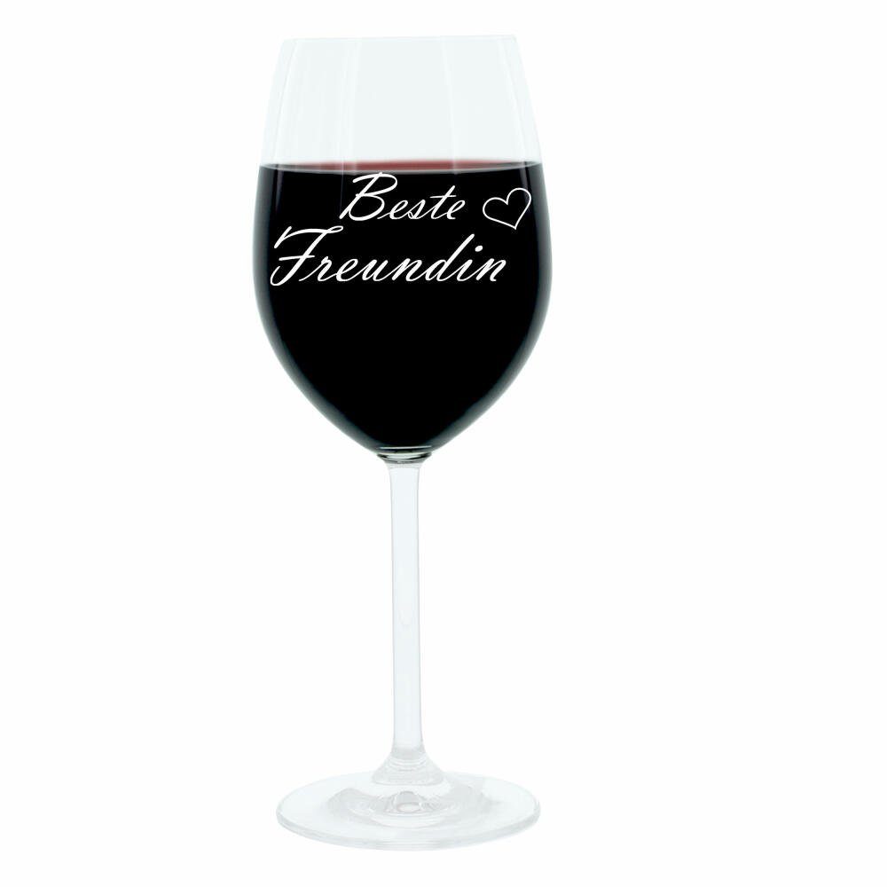LEONARDO Weinglas Beste Freundin, Glas, lasergraviert