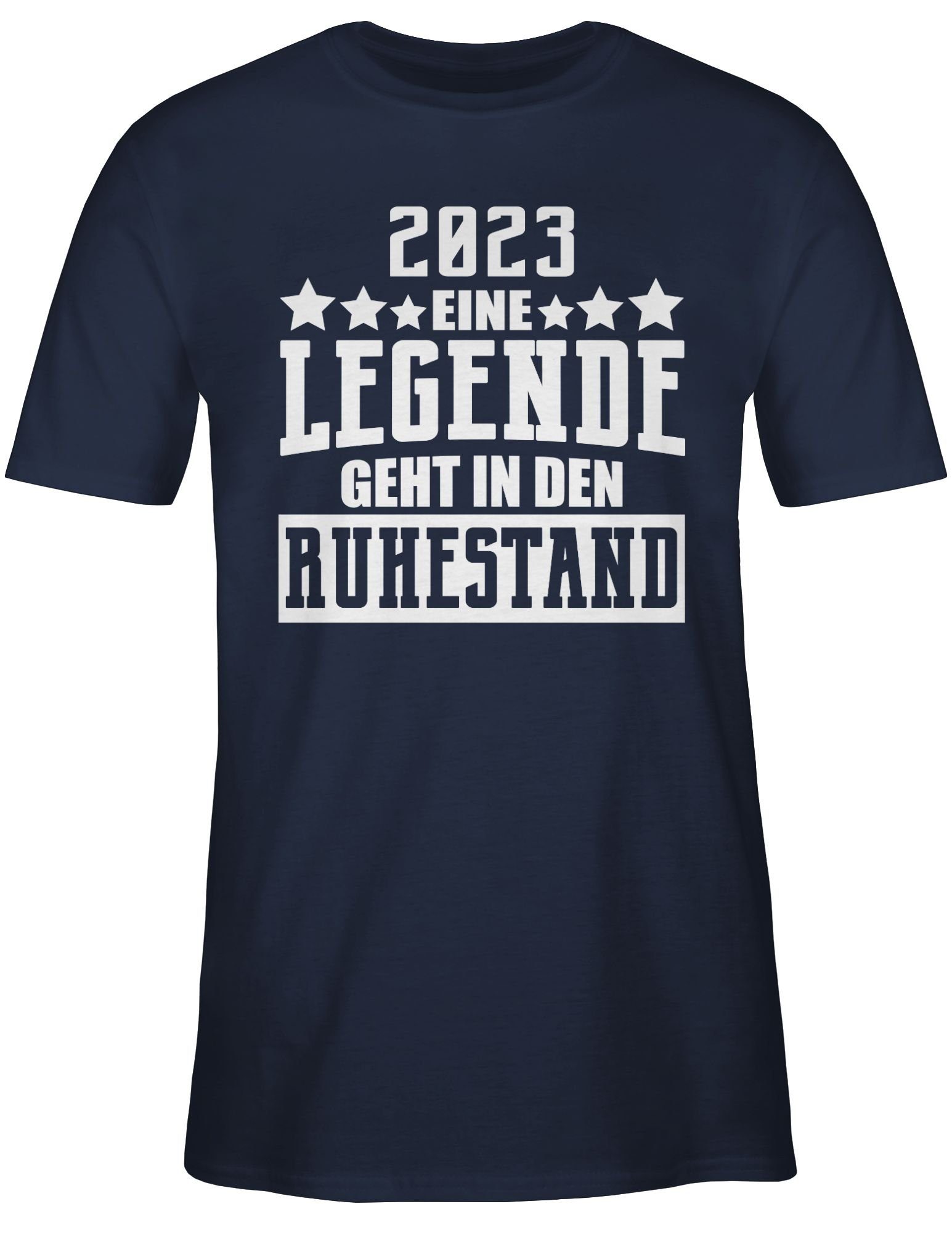 Blau geht in - Rentner Legende Eine 2023 2 T-Shirt Shirtracer Navy Geschenk den Ruhestand