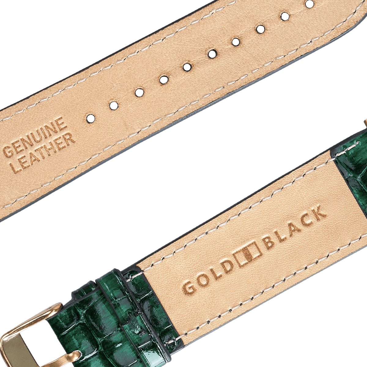 GOLDBLACK Smartwatch-Armband GOLDBLACK Apple Watch Armband MILANO-Design grün (Adapter gold)