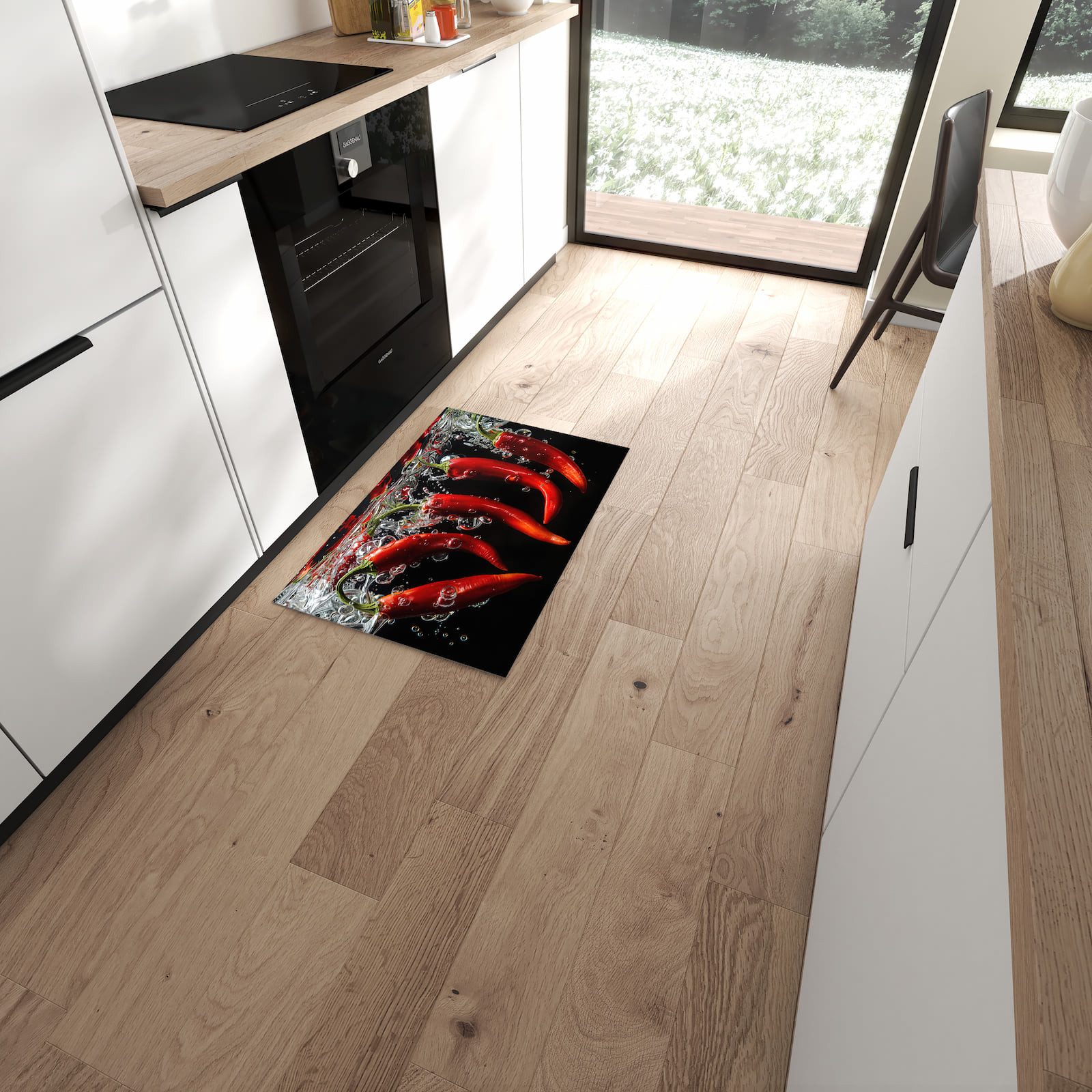 Primedeco Teppich Küchenteppich Chili unter Wasser PVC rutschfest abwaschba günstig online kaufen