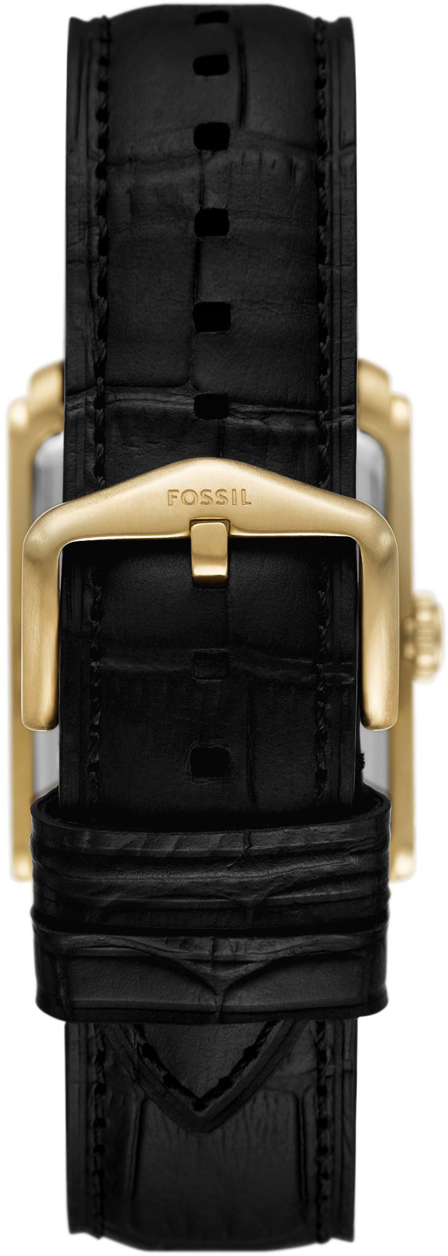 Fossil Quarzuhr CARRAWAY FS6091, Armbanduhr, Herrenuhr, Lederarmband, analog