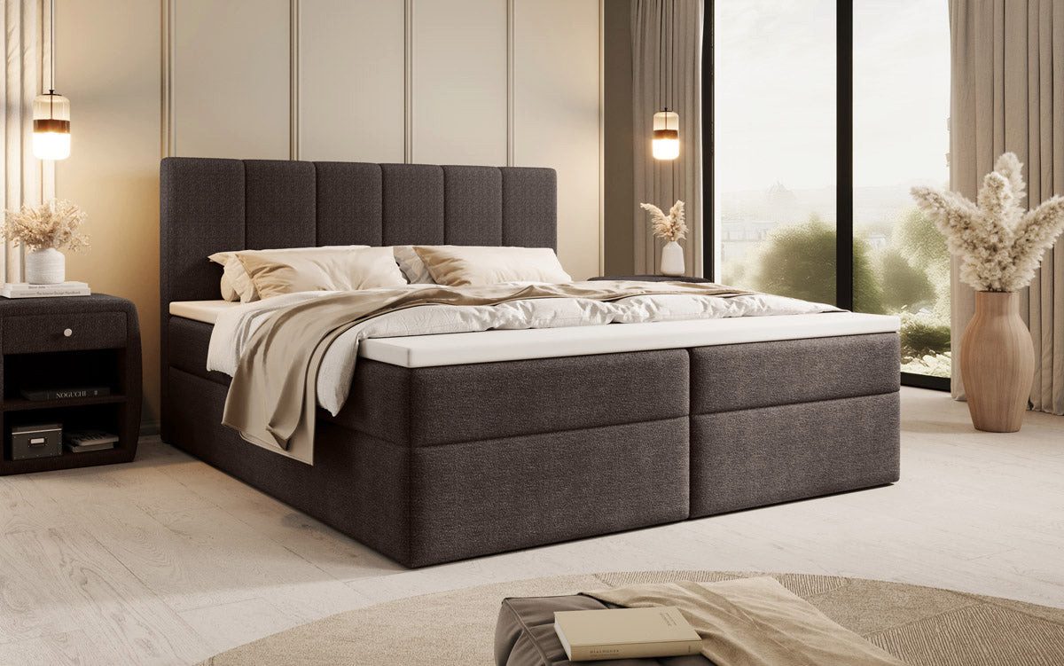 Luxusbetten24 Boxspringbett Aurelia Bouclé, mit Stauraum günstig online kaufen