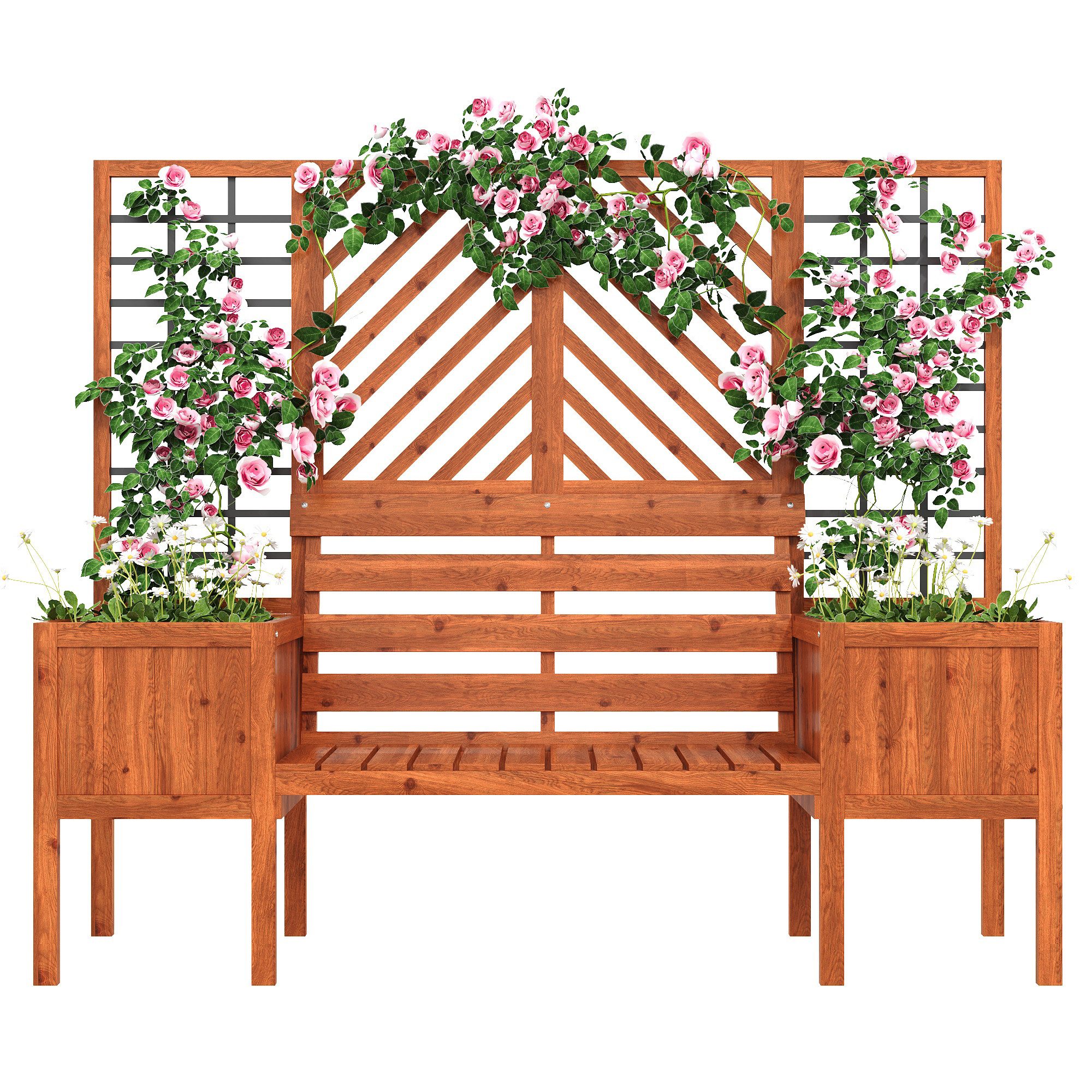 Merax Pflanzkübel mit 2 Blumenkasten, Spalier günstig online kaufen