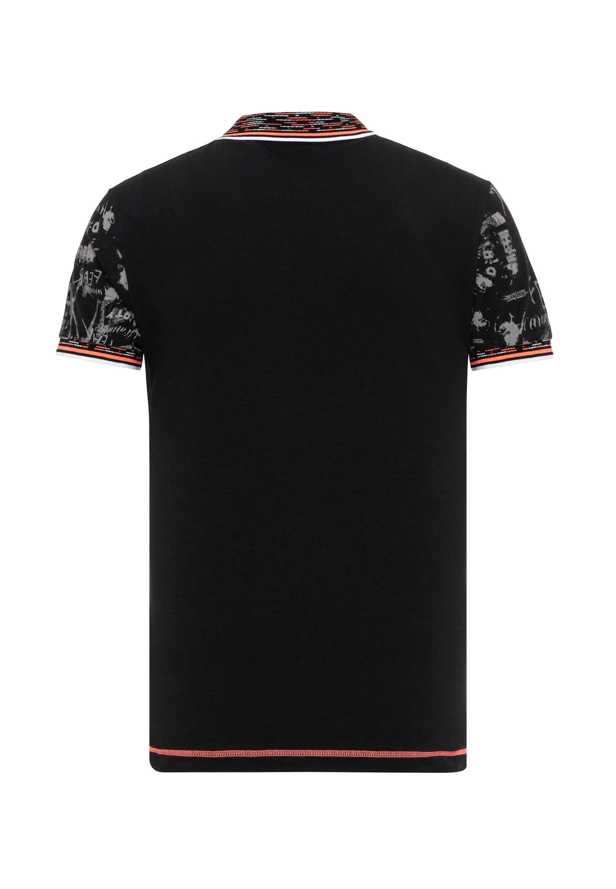 Baxx in Cipo Polo-Design Poloshirt & coolem schwarz