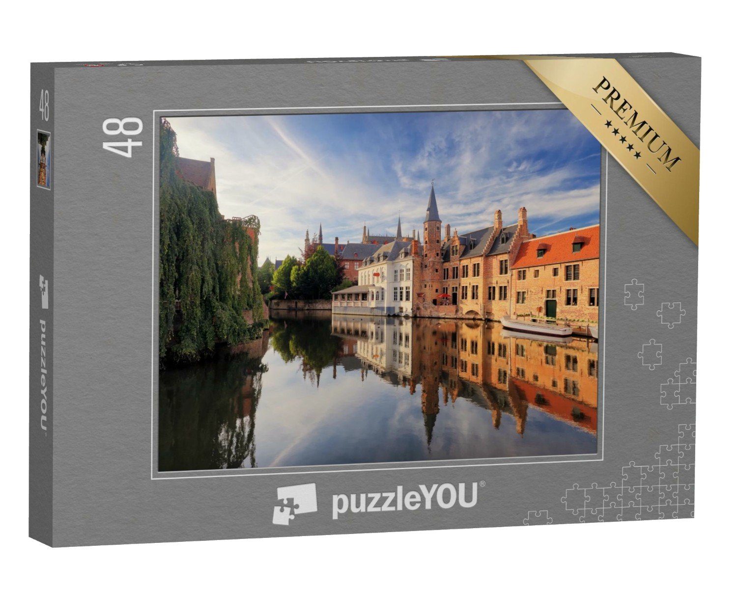 puzzleYOU Puzzle Historisches Zentrum von Brügge, Belgien, 48 Puzzleteile, puzzleYOU-Kollektionen Belgien