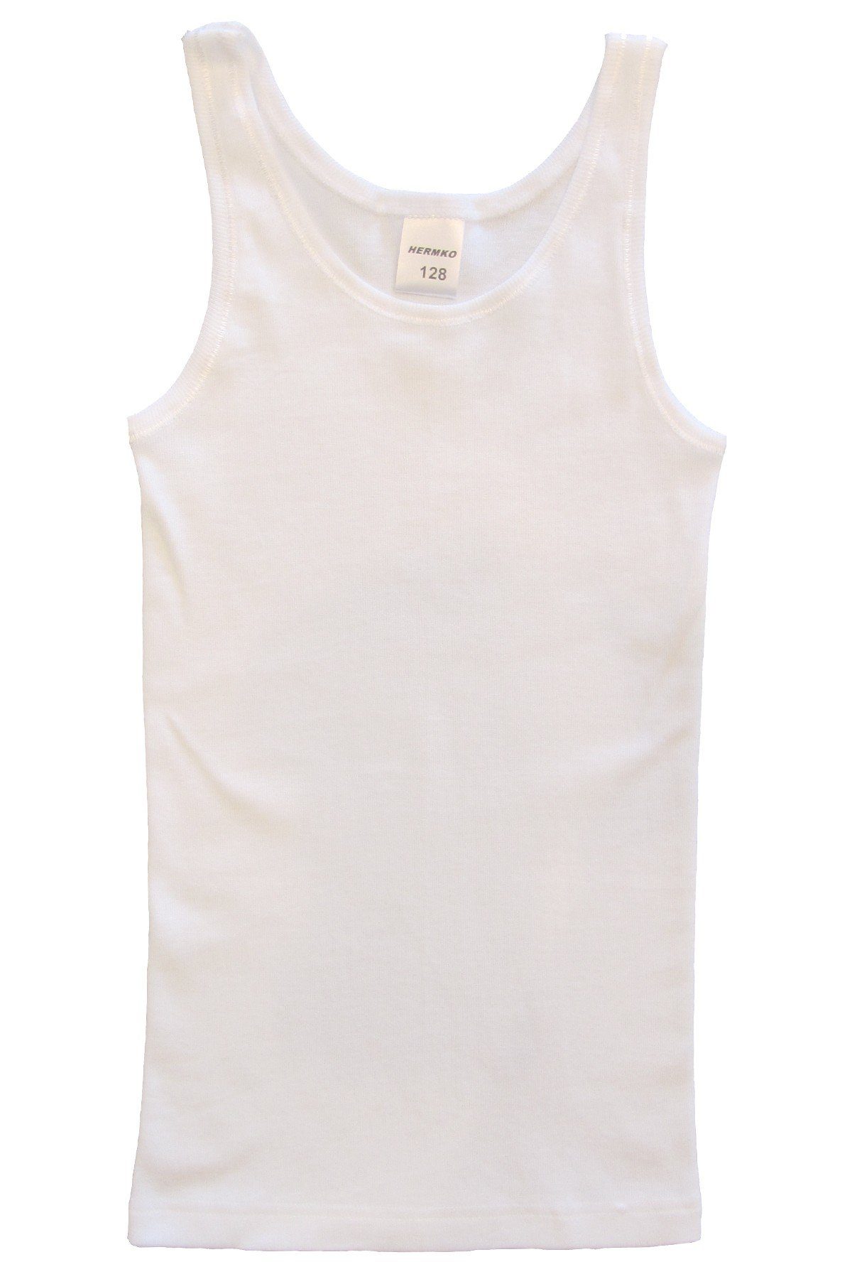 HERMKO Achseltop 2000 Bio-Baumwolle Tank Top Shirt weich basic breite Träger Feinripp