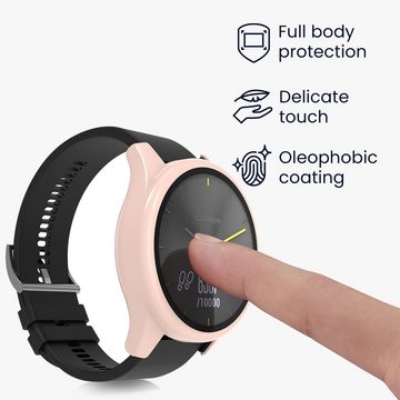 kwmobile Smartwatch-Hülle 2x Hülle für Garmin vivomove Trend, Fullbody Fitnesstracker Glas Cover Case Schutzhülle Set
