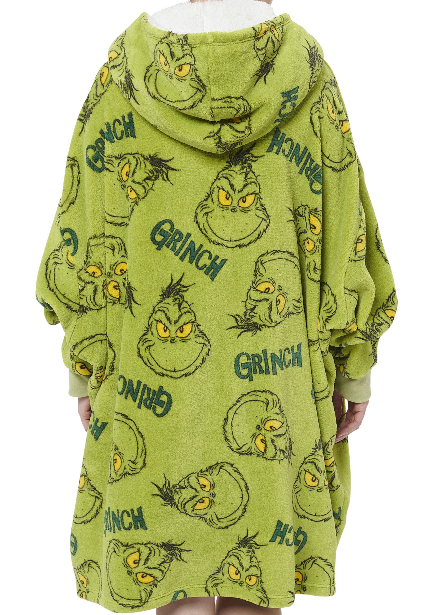 United Labels® Kapuzenpullover Grinch Oversize Cozy Hoodie Übergroße Flauschiger Kuschelpullover