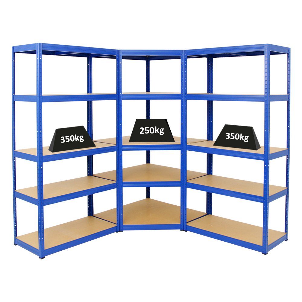 PROREGAL® Eckregal Mega Deal 1x Eckregal + 2x Schwerlastregal Slim Elephant S, Verzinkt