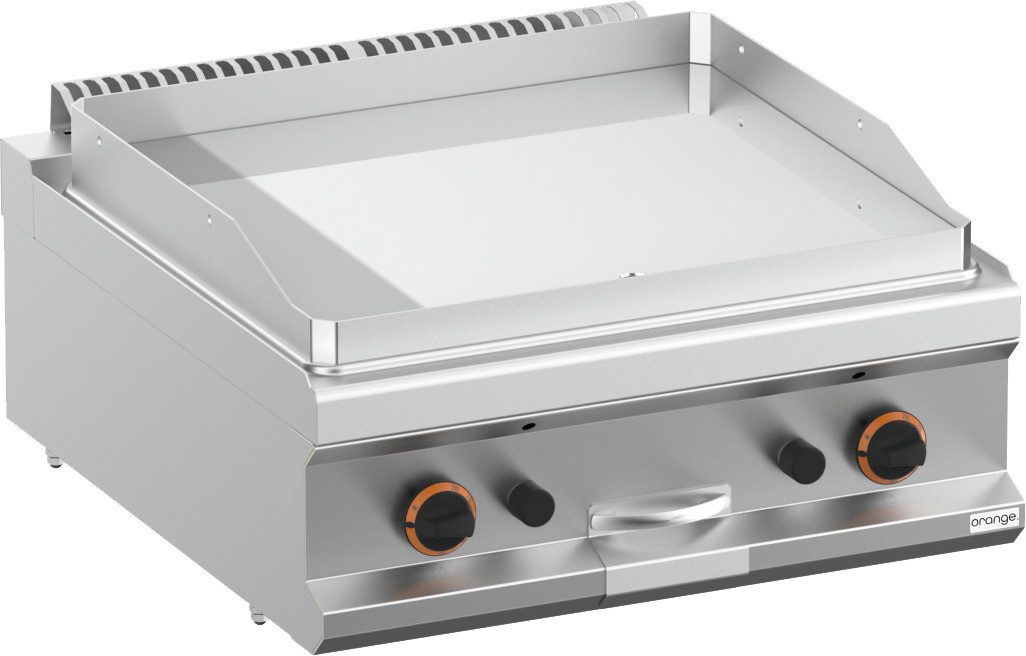 Orange Elektrogrill Gas-Grillplatte, glatt, verchromt, 11 kW